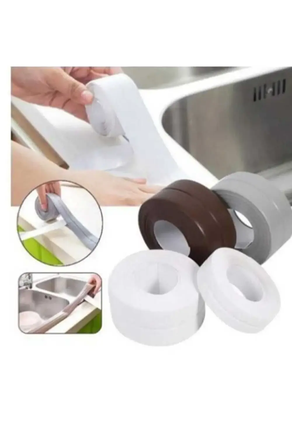 Su Sızdırmaz Bant Mutfak Lavabo Pencere Duvar Bandı 3.2 Mt.