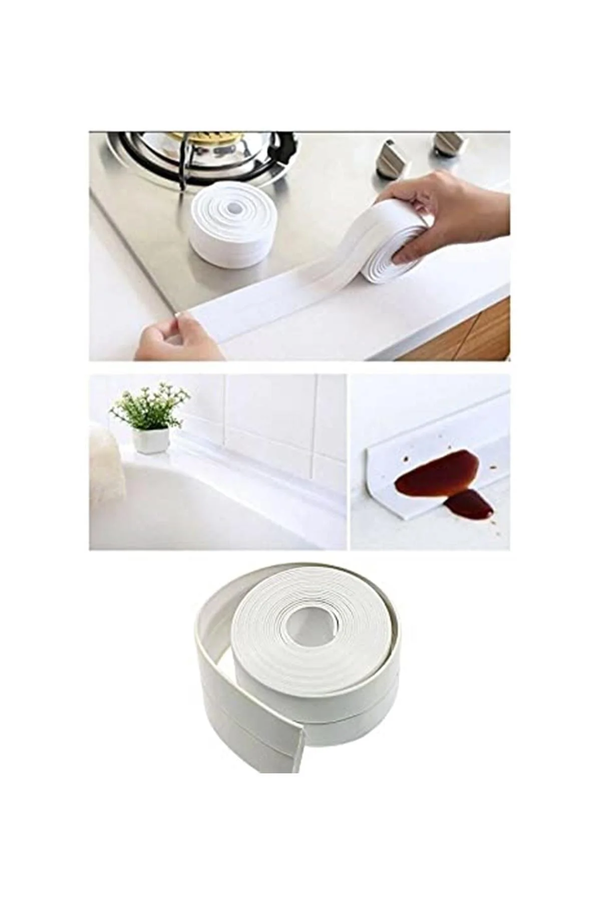 Su Sızdırmaz Geçirmez Bant Lavabo Küvet Kenar Bandı Küvet Duş Ban
