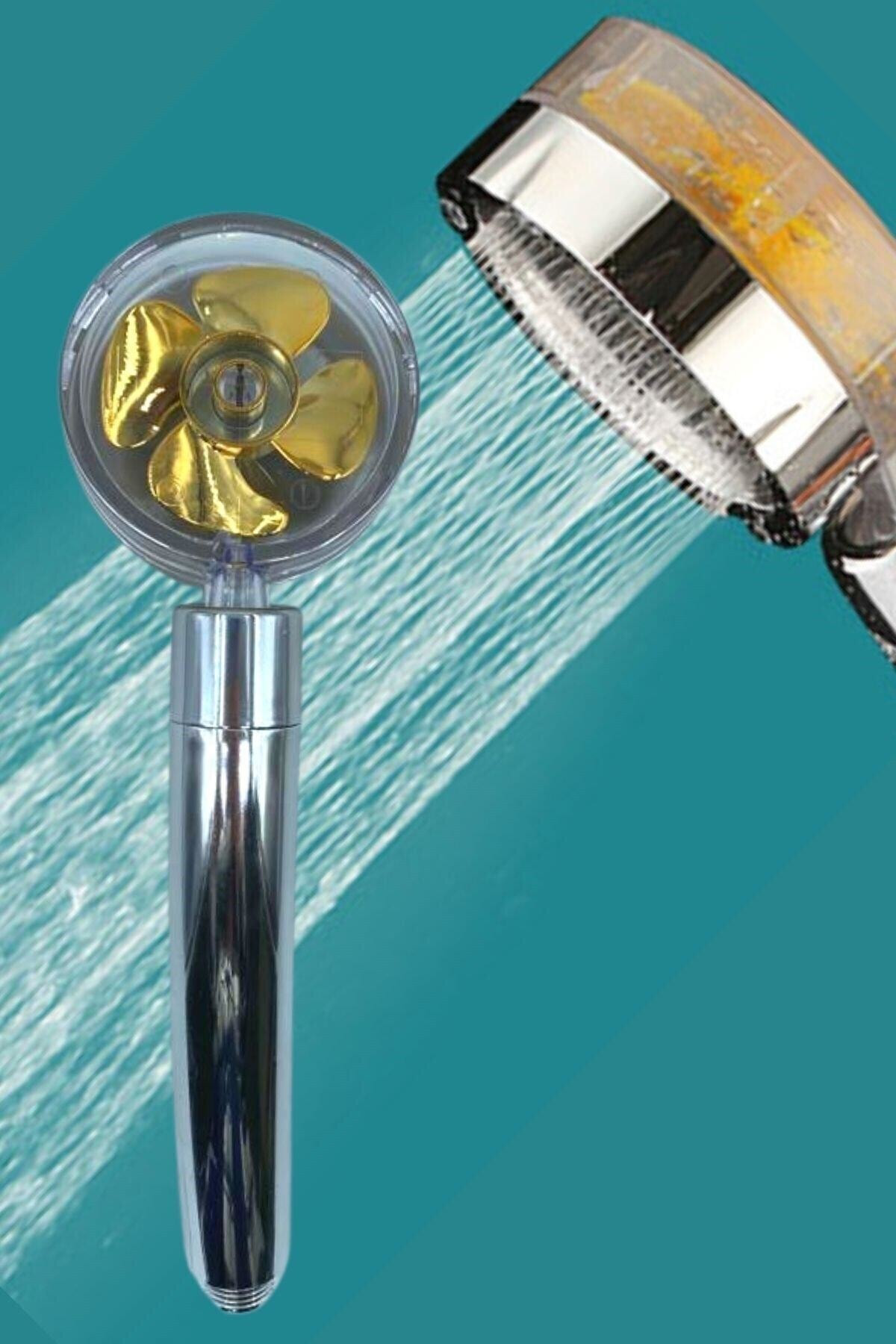 ® Su Tasarruflu 360 Derece Dönebilen Turbo Pervaneli Tazyikli Duş