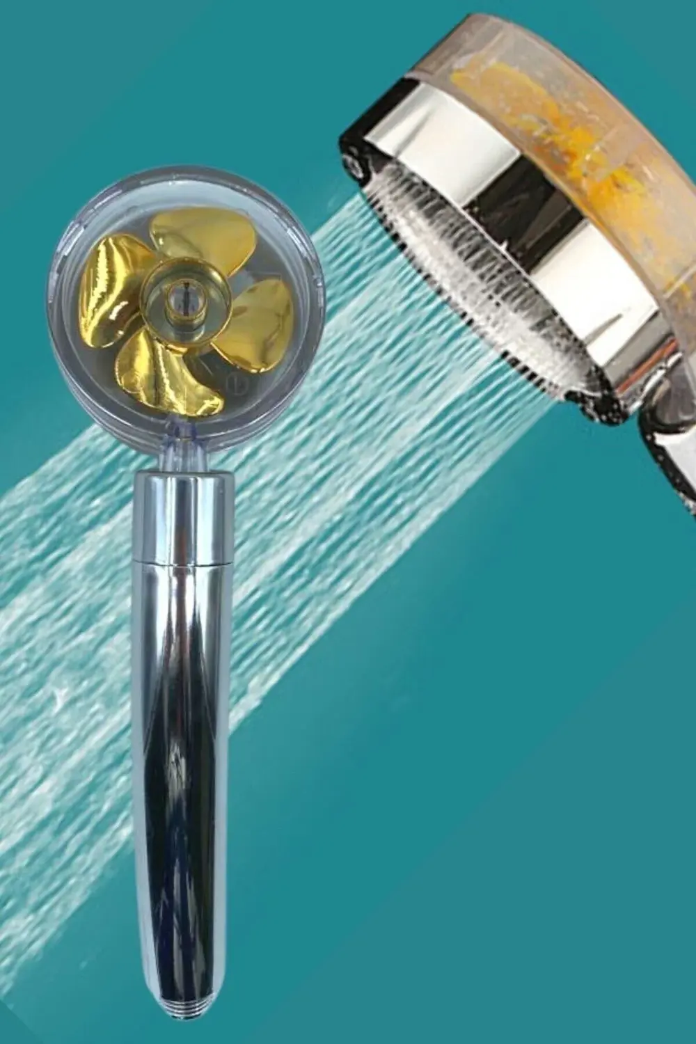 ® Su Tasarruflu 360 Derece Dönebilen Turbo Pervaneli Tazyikli Duş