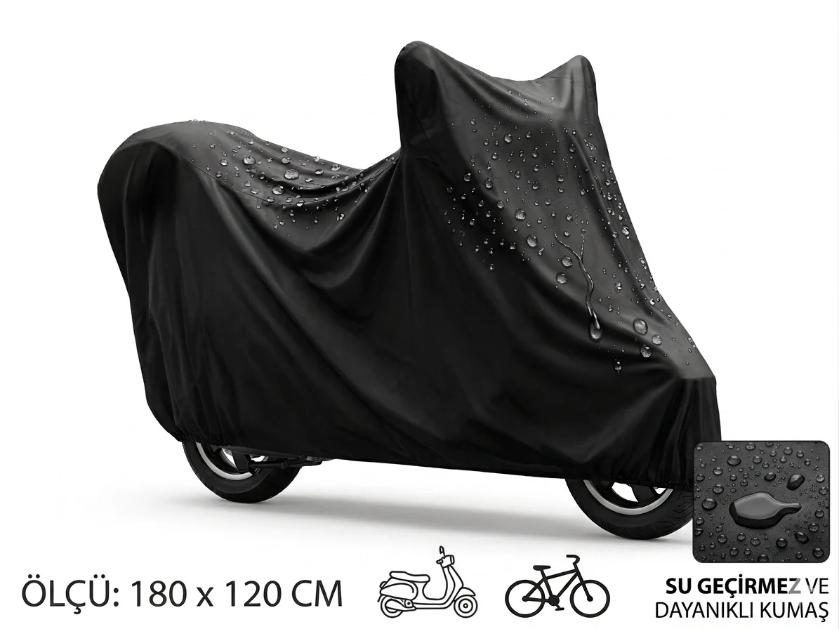 Su ve Toz Geçirmez Motosiklet ve Scooter Koruma Brandası 180x120 cm Fiyatı, Yorumları ve Özellikleri