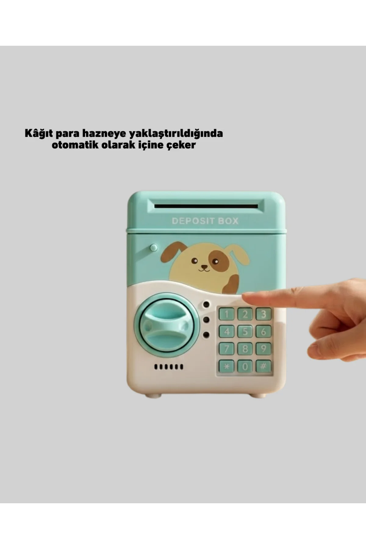 Su Yeşili ATM Kasa Görünümlü Elektronik Şifreli Çocuk Kumbarası -