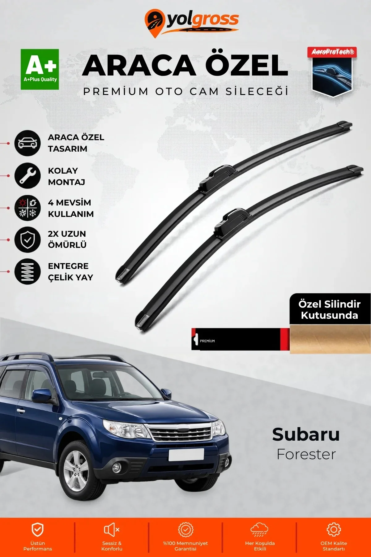 Subaru Forester Ön Cam Silecek Seti 2008-2012 Premium Araca Özel 60-45 Cm A+ Kalite Subaru Forester Ön Cam Silecek Seti 2008-2012 Premium Araca Özel 60-45 Cm A+ Kalite