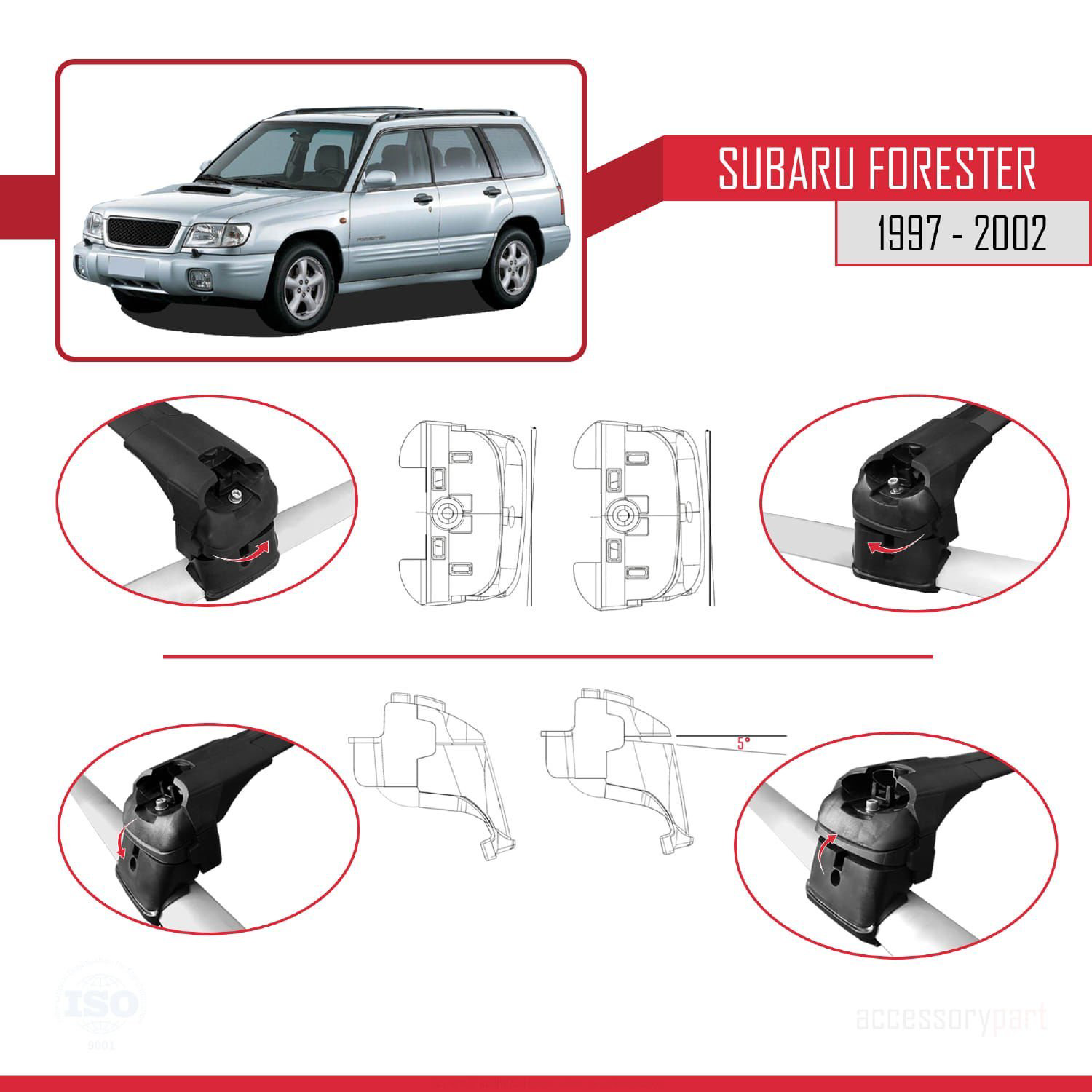 Subaru Forester (SF) 1997-2002 Arası ile uyumlu ACE-2 Ara Atkı Ta