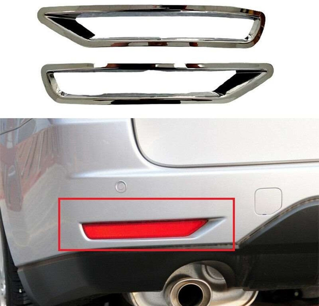 Subaru Forester Uyumlu 2009 2012 Arka Reflektör Çerçevesi Krom Pa