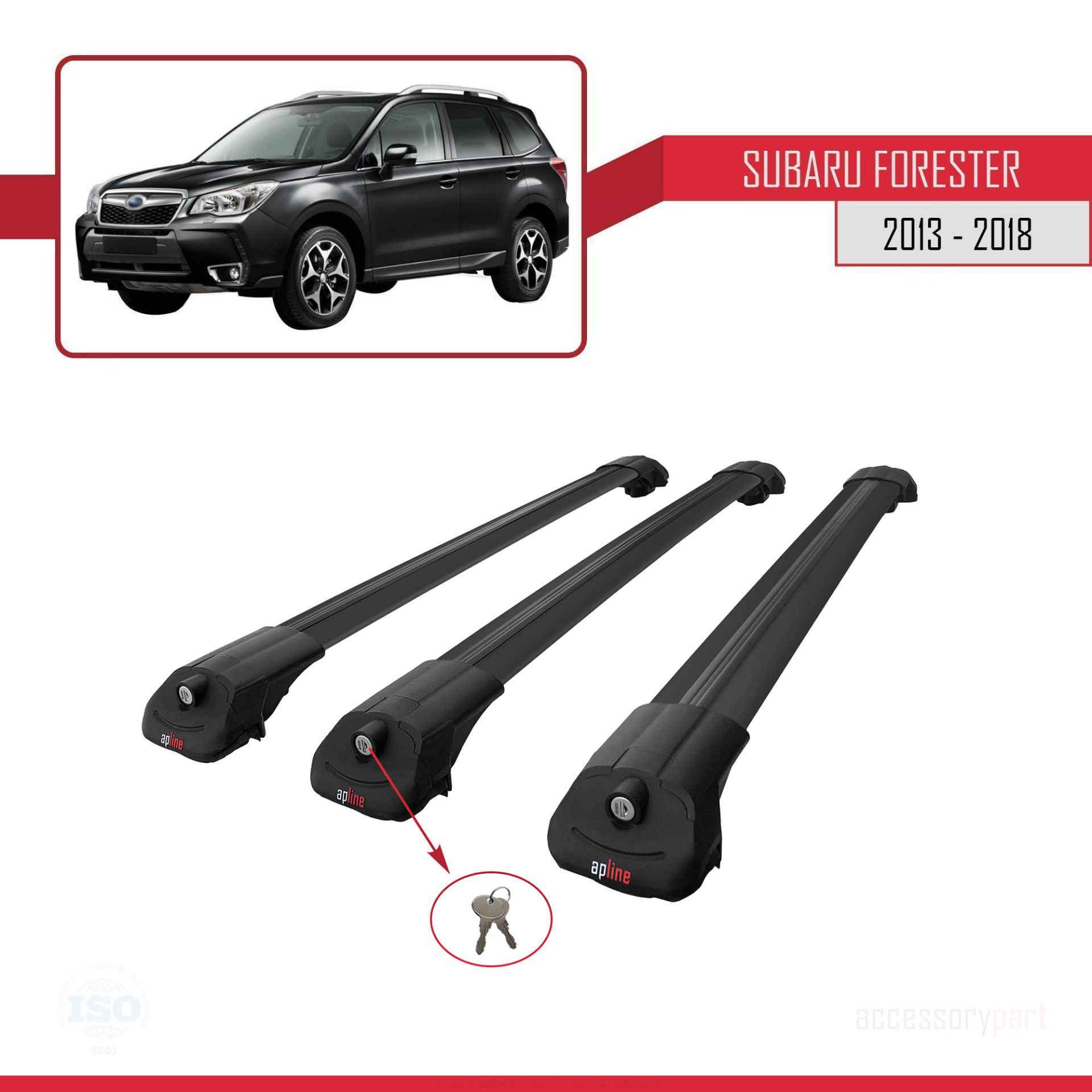 Subaru Forester 2013-2018 Arası ile uyumlu ACE-1 Ara Atkı Tavan B
