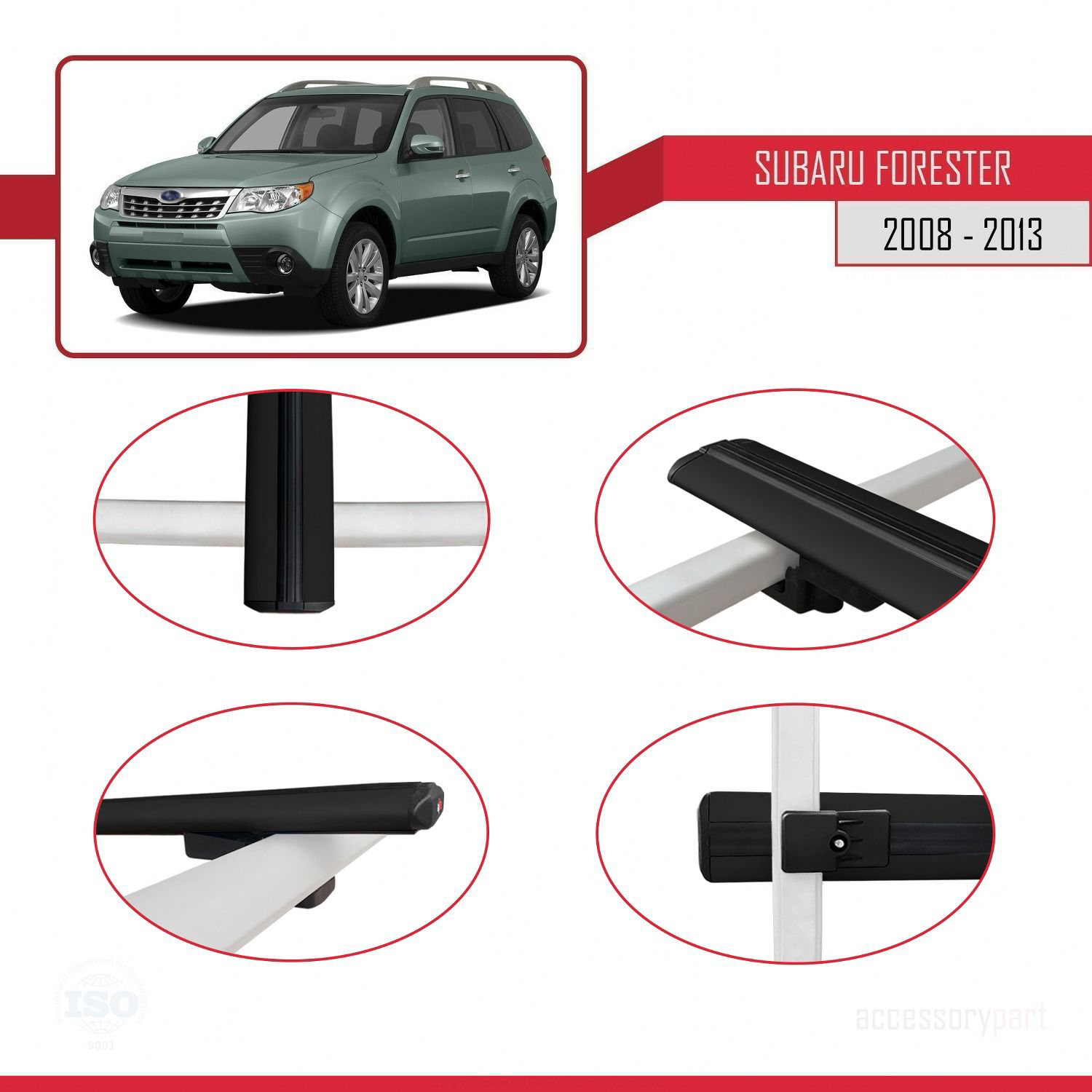 Subaru Forester 2008-2013 Arası ile uyumlu Basic Model Ara Atkı T