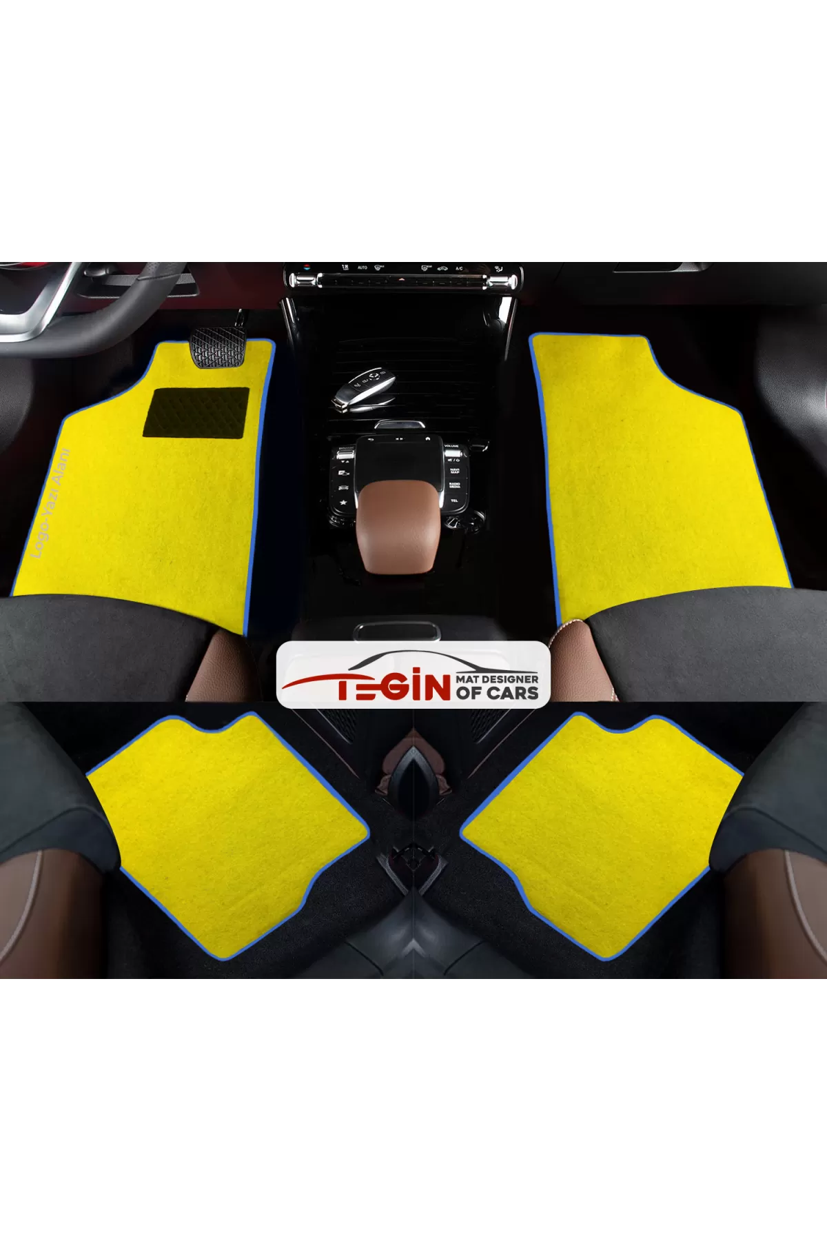 Subaru Forester 3 2008-2013  Prime Sarı Halı Mavi Kenar Halı Pasp