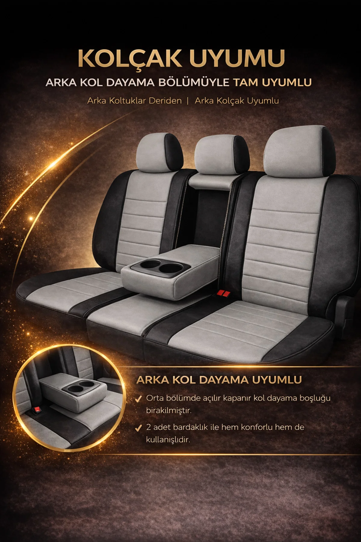Subaru Impreza 2008 2009 2010 2011 Uyumlu Colorline Elegance Deri Gri Siyah Koltuk Kılıfı