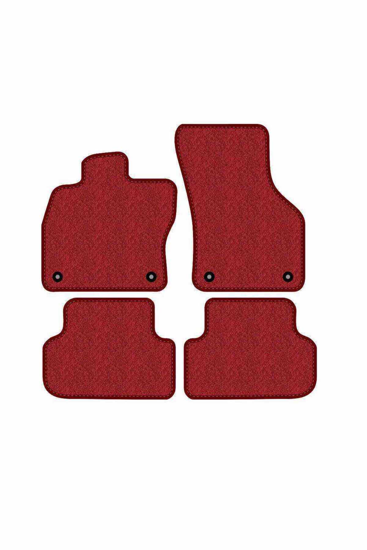 Subaru Impreza 2008 ve Sonrası Halı Paspas Seti Kırmızı
