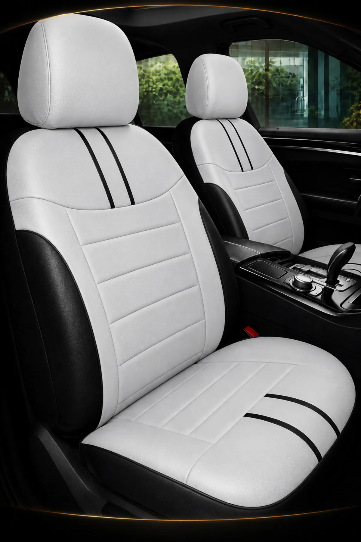 Subaru Impreza 2008 2009 2010 2011 Uyumlu Colorline Elegance Deri Gri Siyah Koltuk Kılıfı