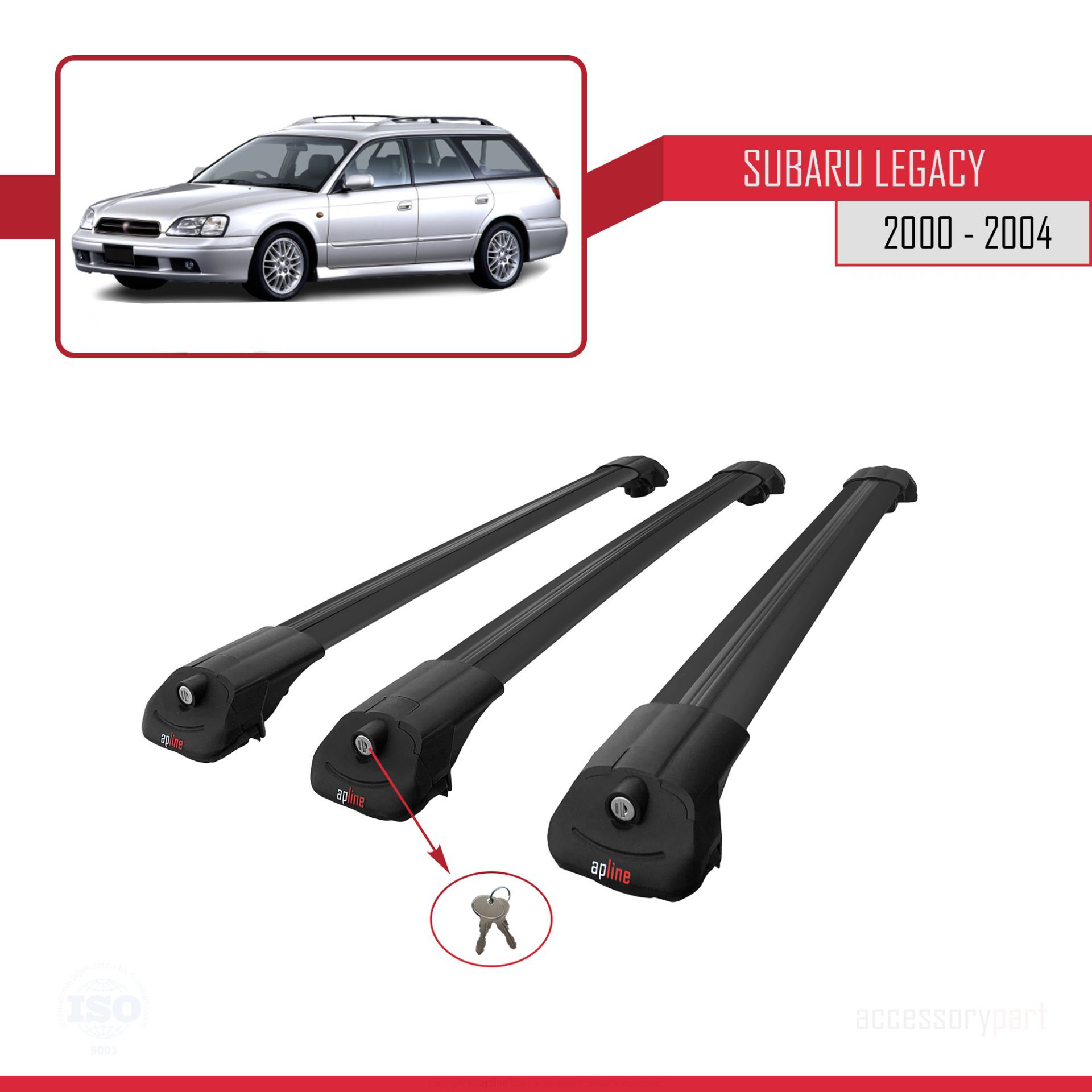 Subaru Legacy 2000-2004 Arası ile uyumlu ACE-1 Ara Atkı Tavan Bar