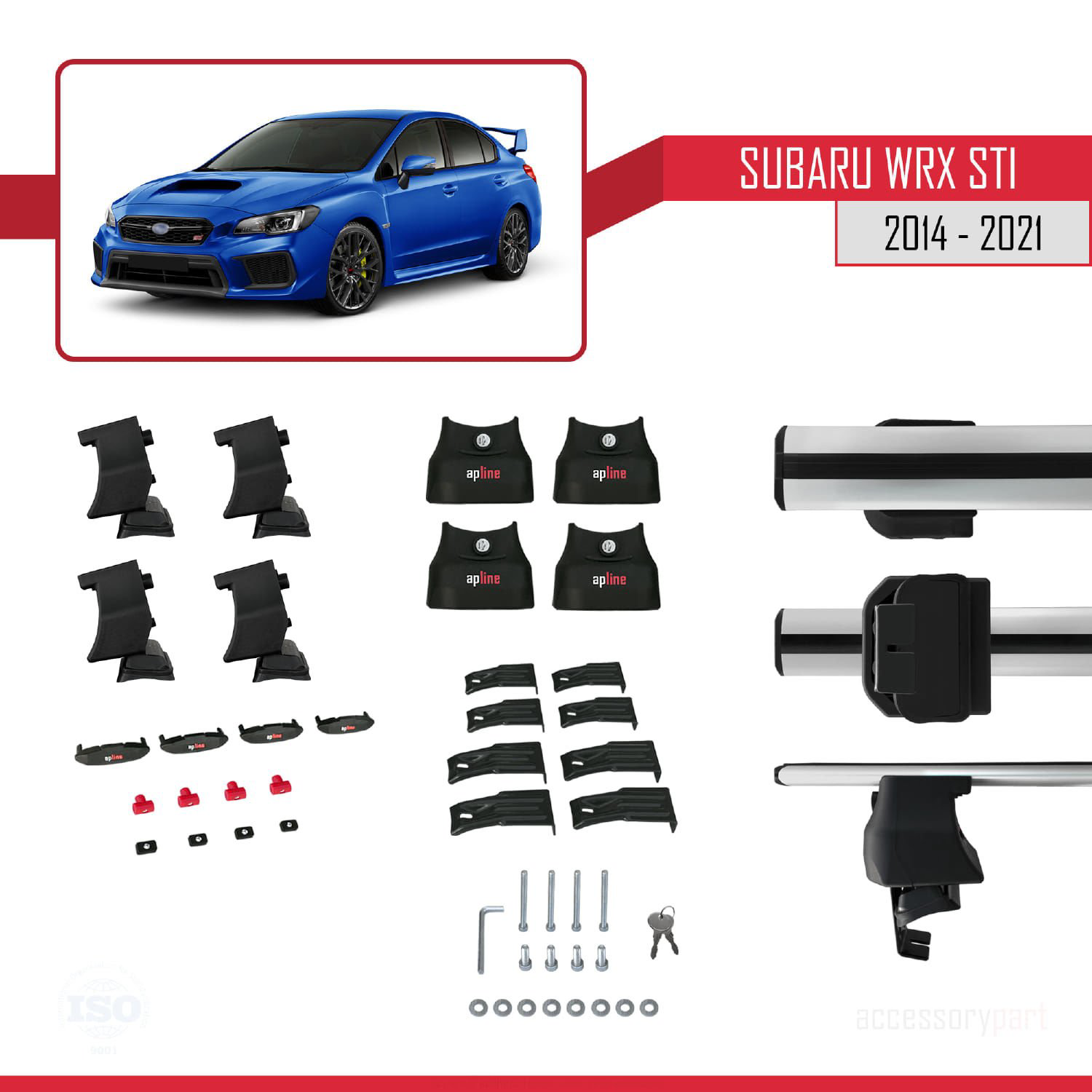 Subaru WRX STI 2014-2021 Arası ile uyumlu ACE-4 Ara Atkı Tavan Ba