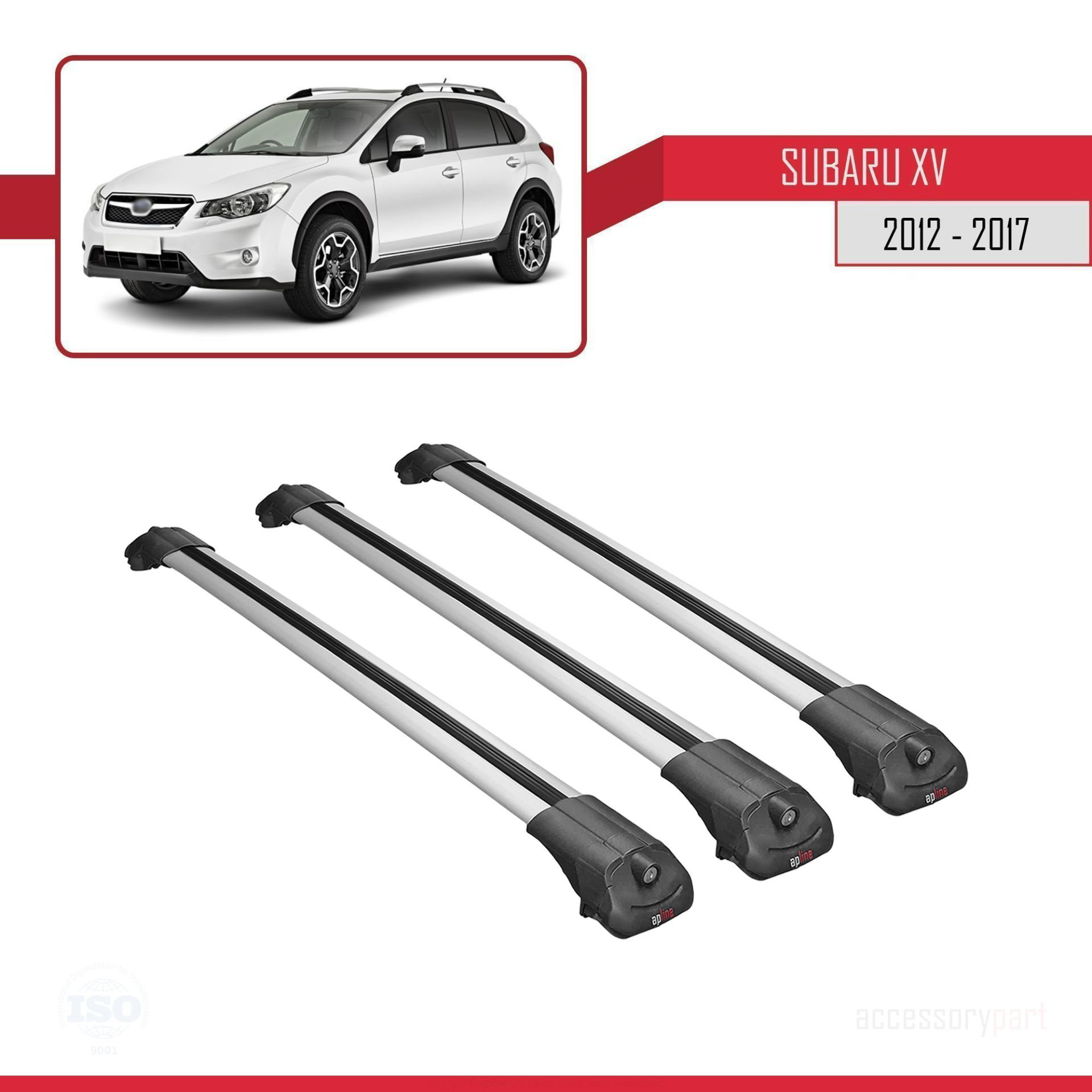 Subaru XV 2012-2017 Arası ile uyumlu ACE-1 Ara Atkı Tavan Barı GR