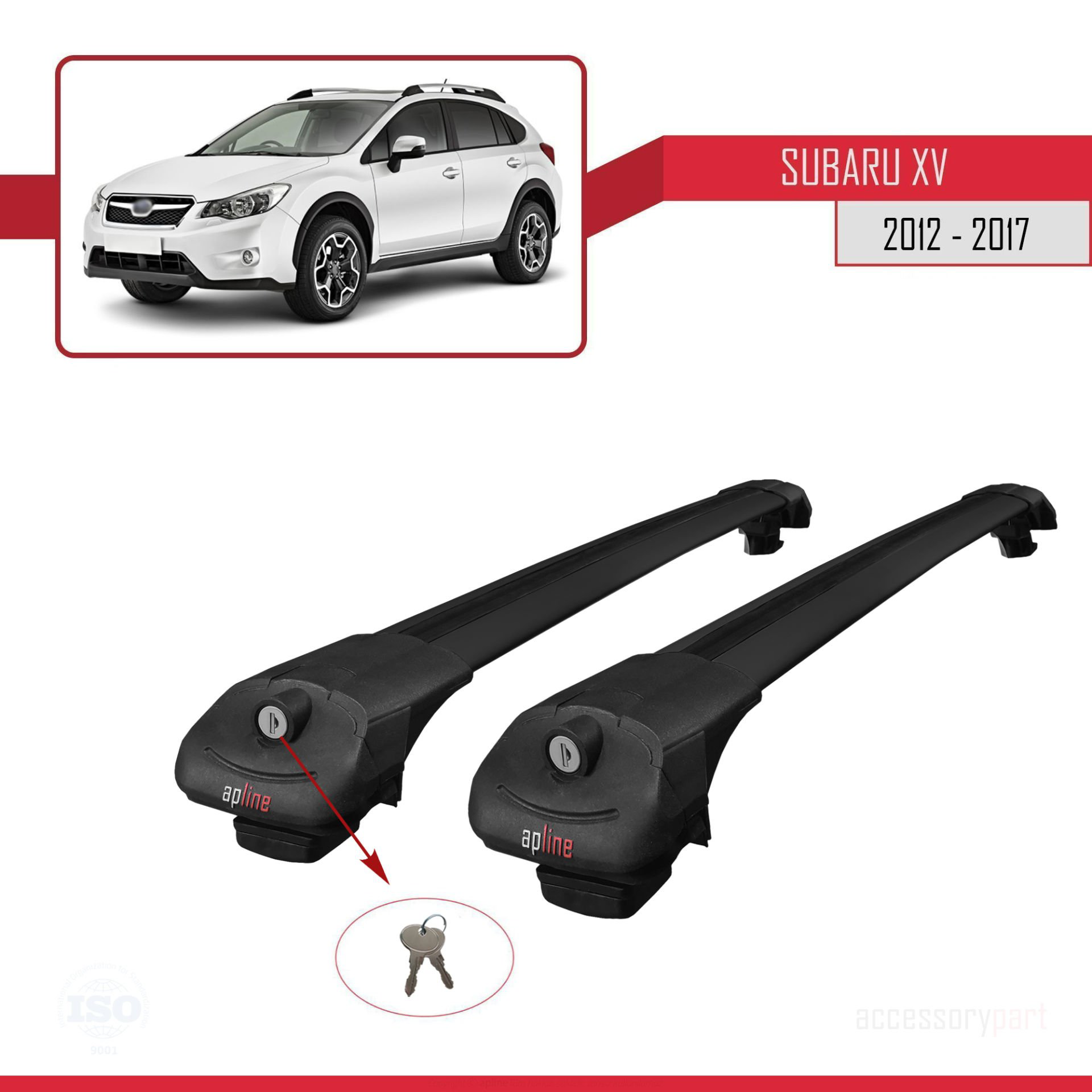 Subaru XV 2012-2017 Arası ile uyumlu ACE-1 Ara Atkı Tavan Barı Sİ