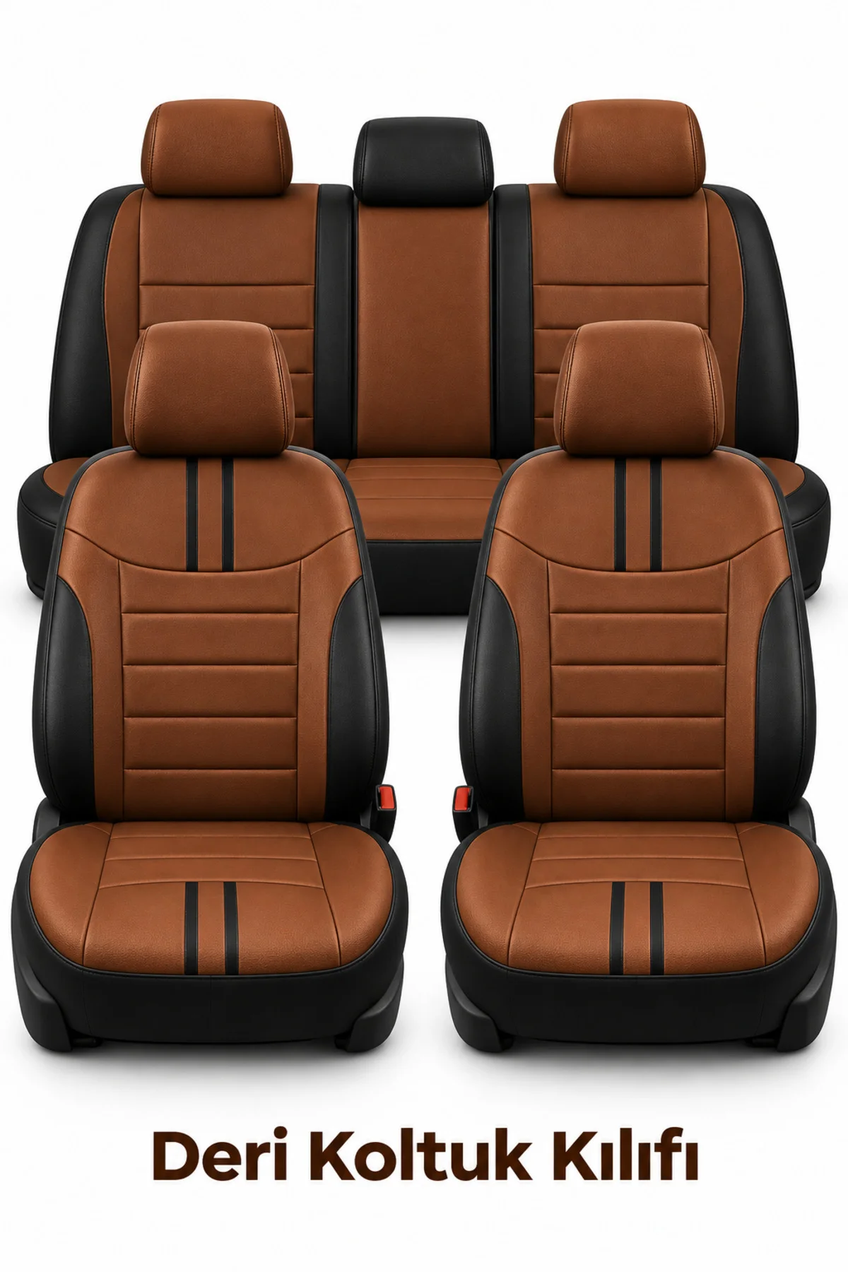 Subaru XV 2012 ve Sonrası Uyumlu Colorline Elegance Deri Taba Siyah Koltuk Kılıfı
