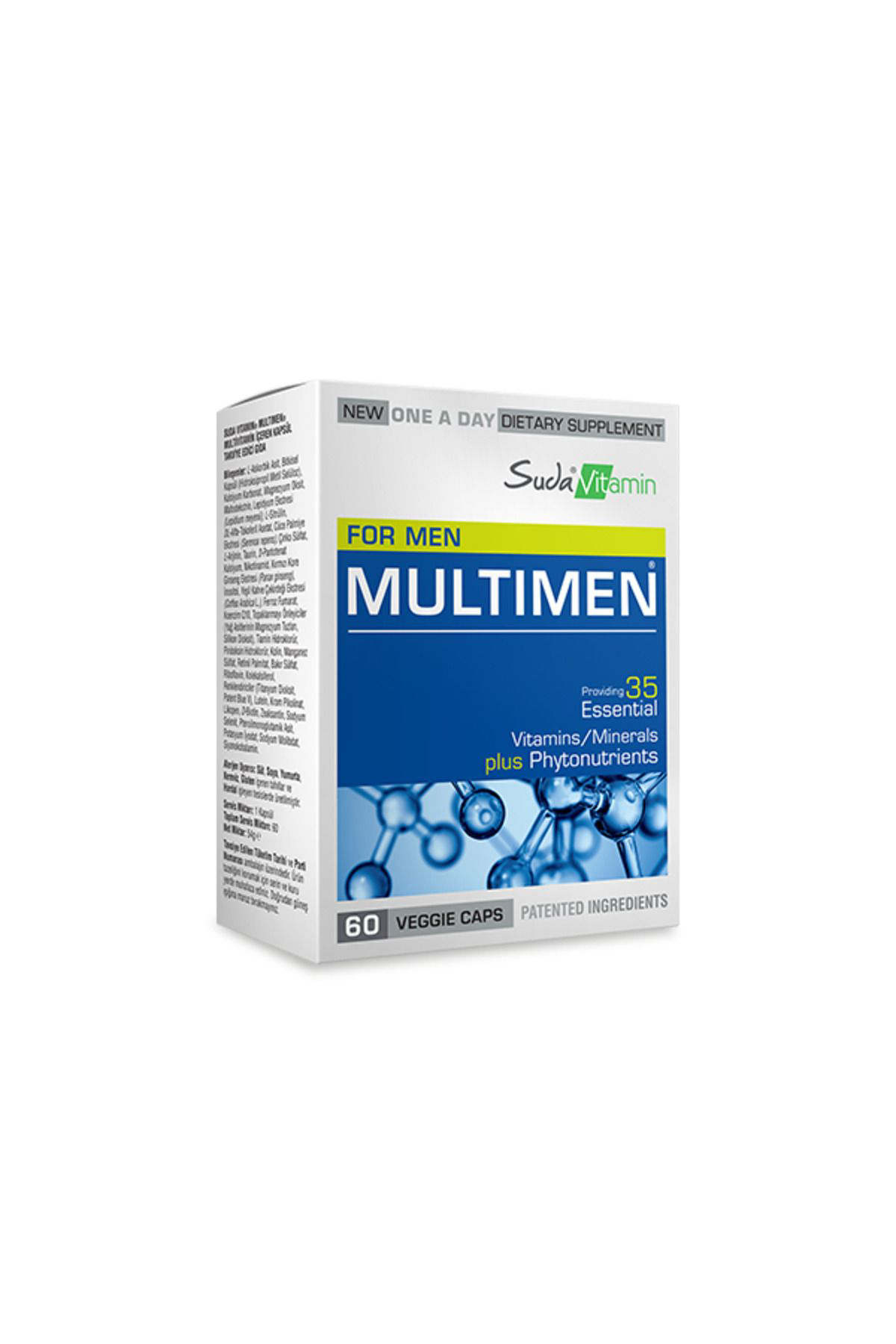 Suda Vitamin  Multimen For Men Multivitamin 60 Bitkisel Kapsül