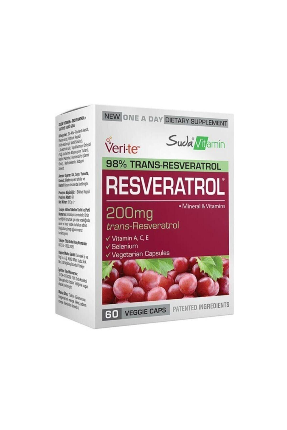 Suda Vitamin S Resveratrol 60 Bitkisel Kapsül