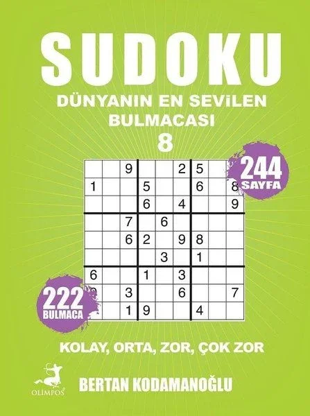 Sudoku - Dünyanın En Sevilen Bulmacası 8 - Kolay Orta Zor Çok Zor Fiyatı, Yorumları ve Özellikleri