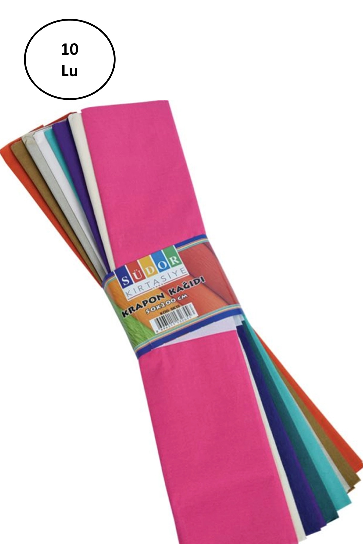 Just Cheap Store Südor Krapon Kağidi 50X200 Cm 10 Renk 10'Lu