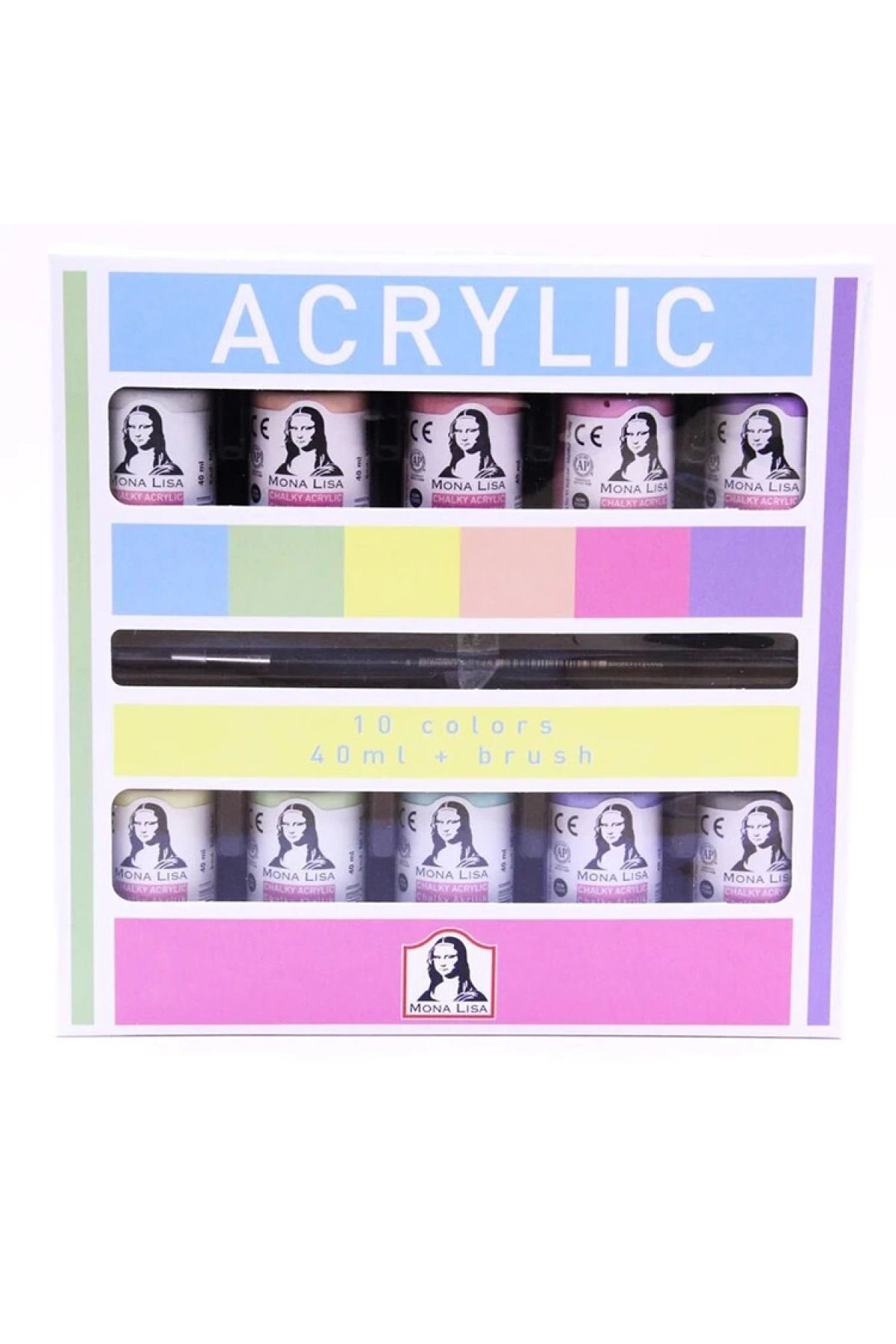 Monalisa Südor Ml122c Mona Lısa Akrilik Boya 10 Chalk Renk X 40 Ml Fırça