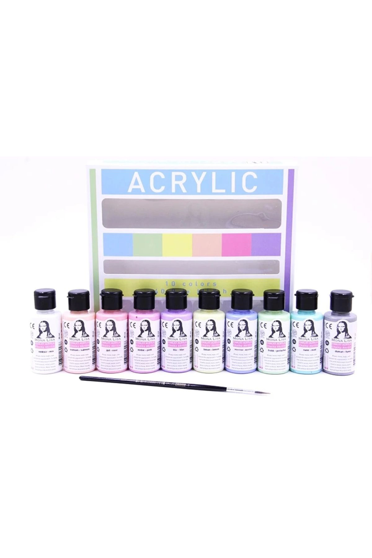 Monalisa Südor Ml122c Mona Lısa Akrilik Boya 10 Chalk Renk X 40 Ml Fırça