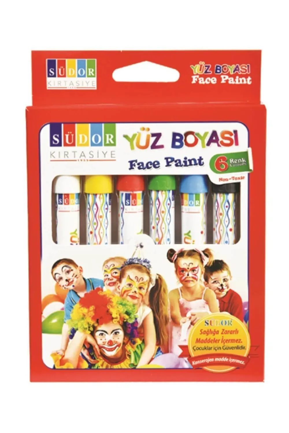 SÜDOR YÜZ BOYASI SET 6 LI
