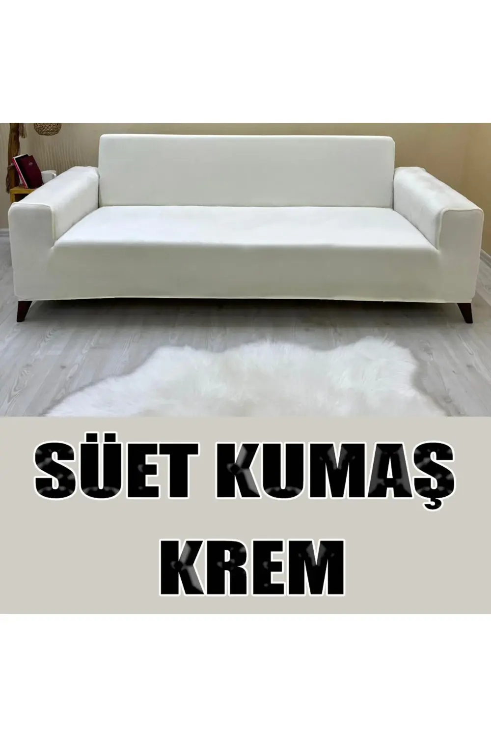 Süet Detaylı Angora Kumaş 2 Adet Üçlü & Çekyat- 2 Adet Tekli KOMP