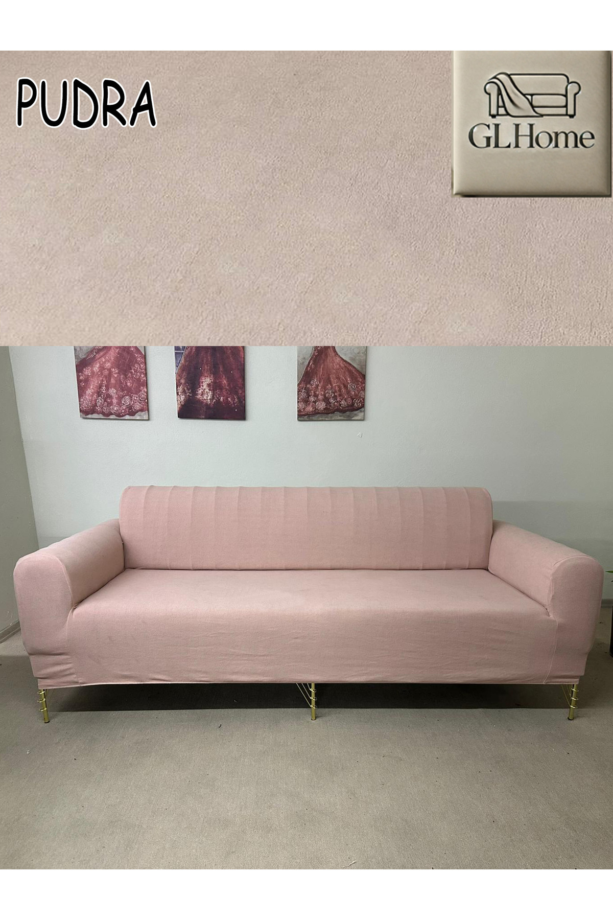 Home Süet Şönil Kumaş 3+3+1+1 Komple Giydirme Kanepe&Çekyat, Bohem, Vb