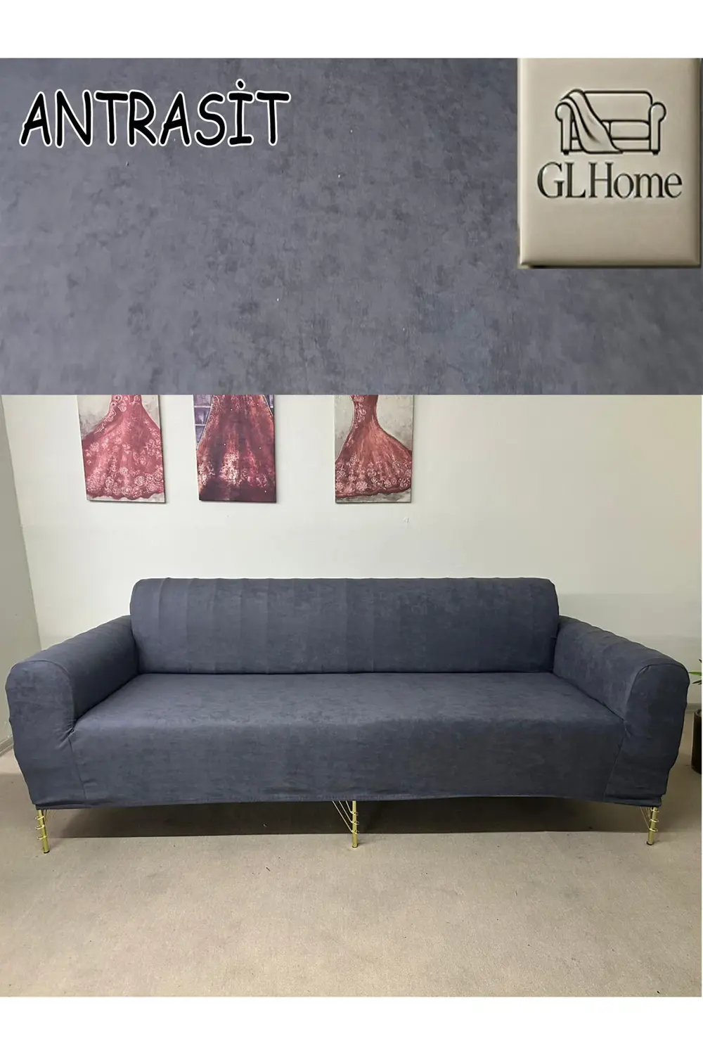 SÜET ŞÖNİL KUMAŞ 3Lü Komple Giydirme Kanepe & Çekyat, Bohem, Port