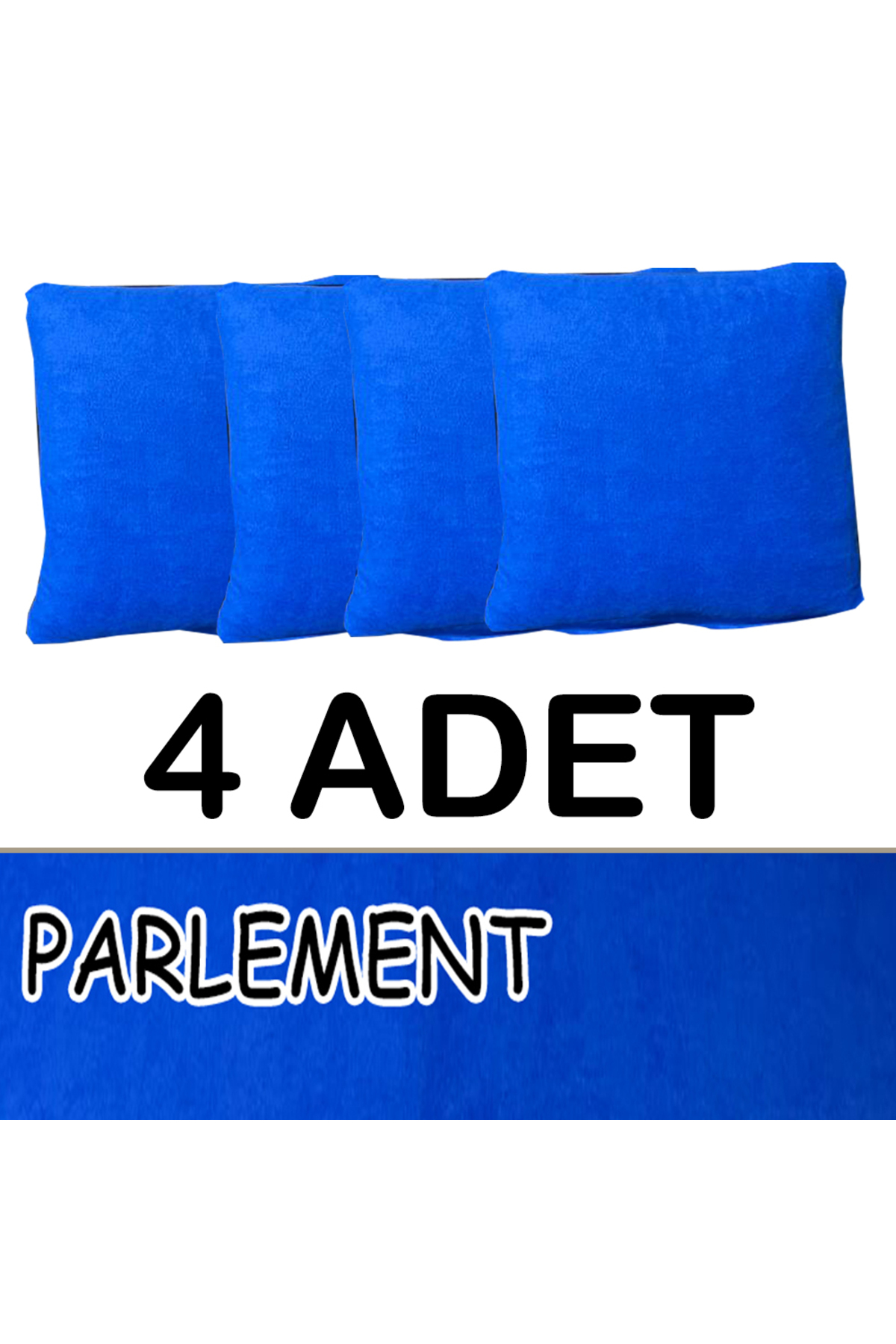 Home Süet Şönil Kumaş 4 Adet Kirlent Kilifi
