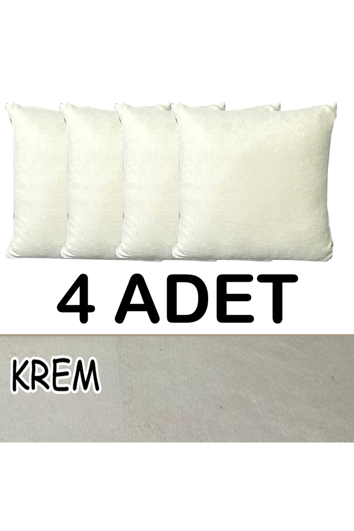 Home Süet Şönil Kumaş 4 Adet Kirlent Kilifi