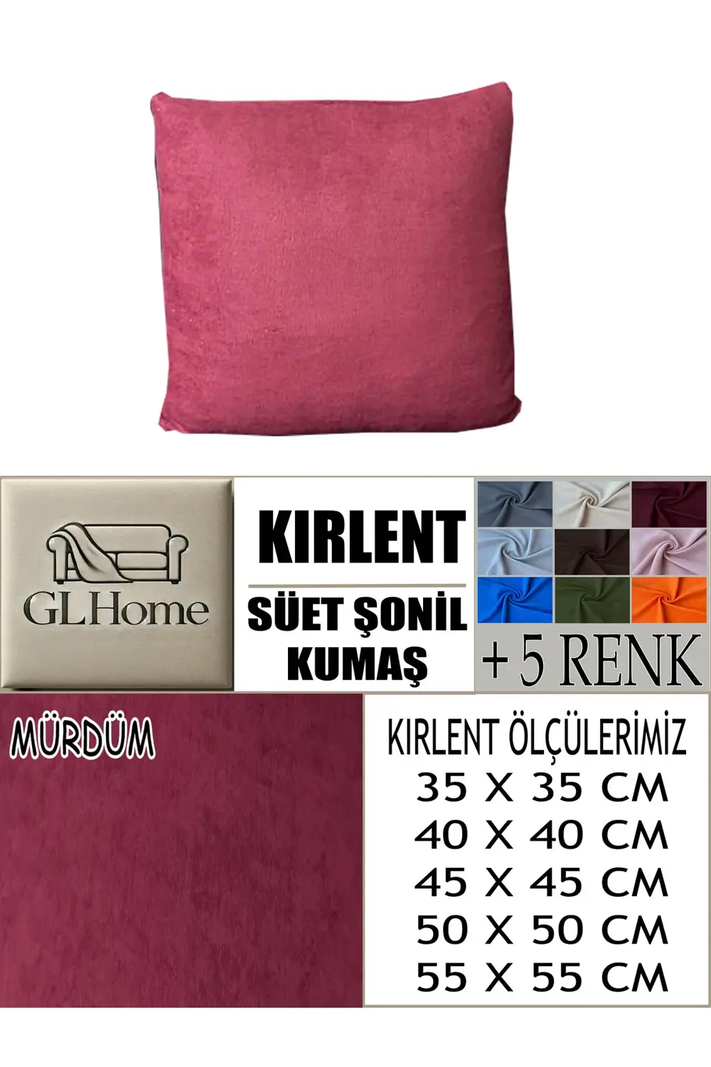SÜET ŞÖNİL KUMAŞ 4 ADET KİRLENT KILIFI
