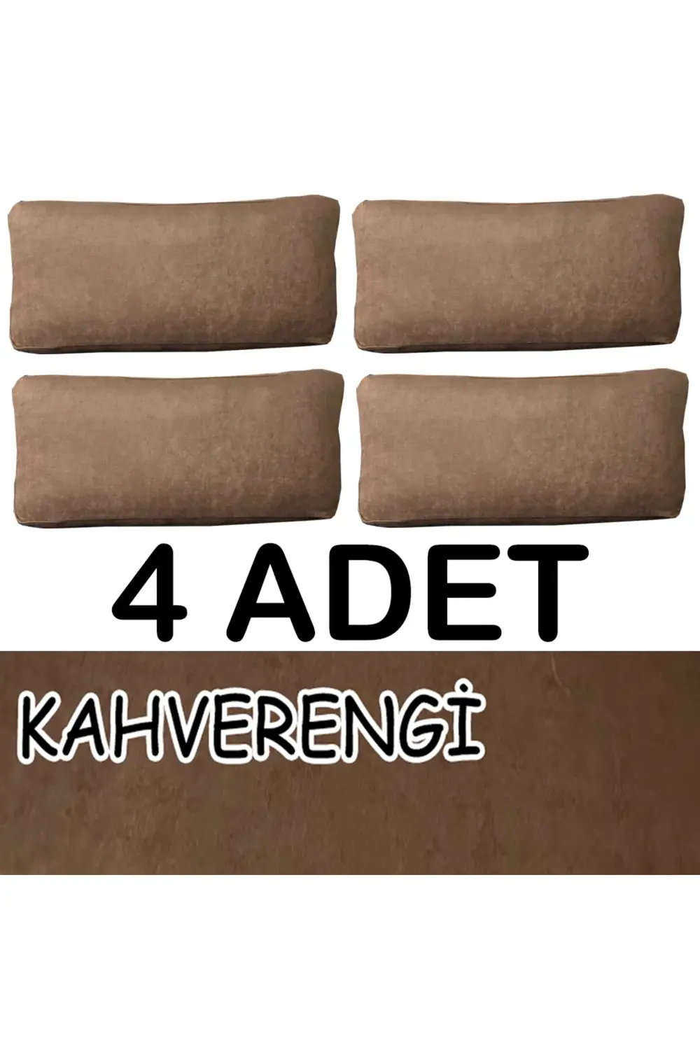 SÜET ŞÖNİL KUMAŞ 4 ADET SIRT MİNDERİ KILIFI