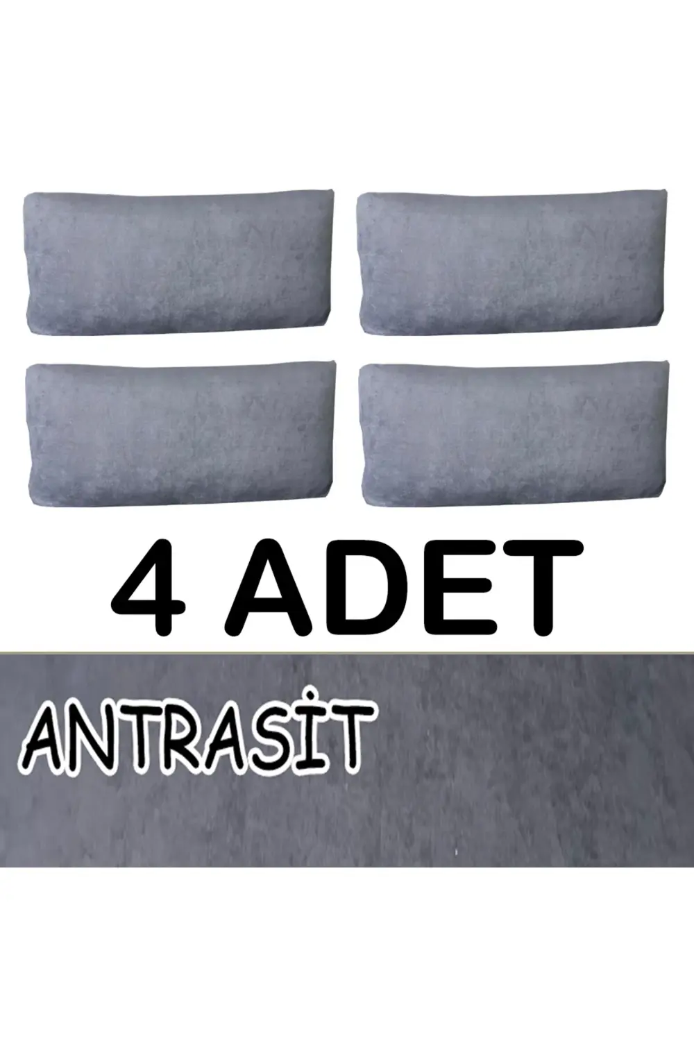 SÜET ŞÖNİL KUMAŞ 4 ADET SIRT MİNDERİ KILIFI