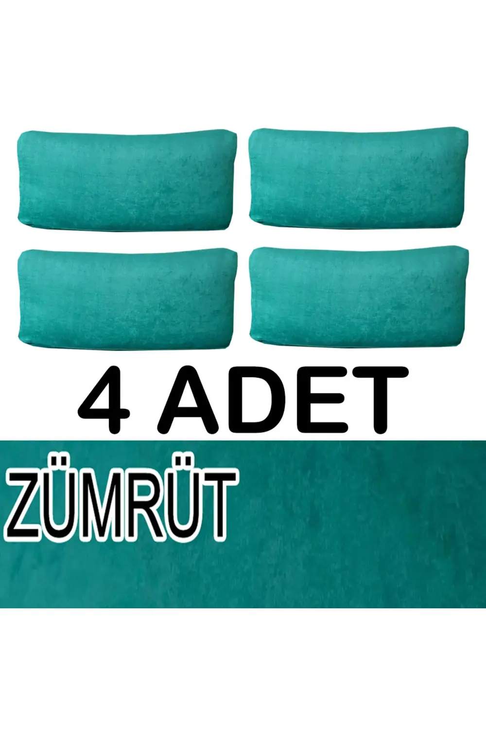 SÜET ŞÖNİL KUMAŞ 4 ADET SIRT MİNDERİ KILIFI