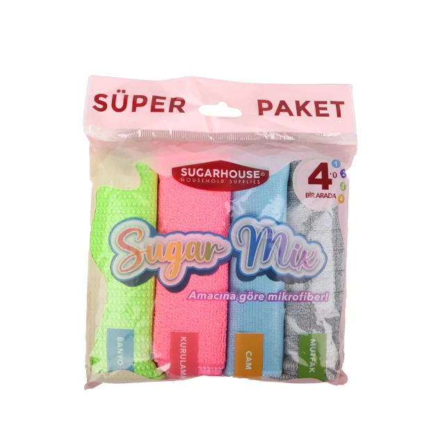 Sugar Mix Temizlik Bezi 4lü - Çok Amaçlı Mikrofiber Temizlik Bezi Fiyatı, Yorumları ve Özellikleri