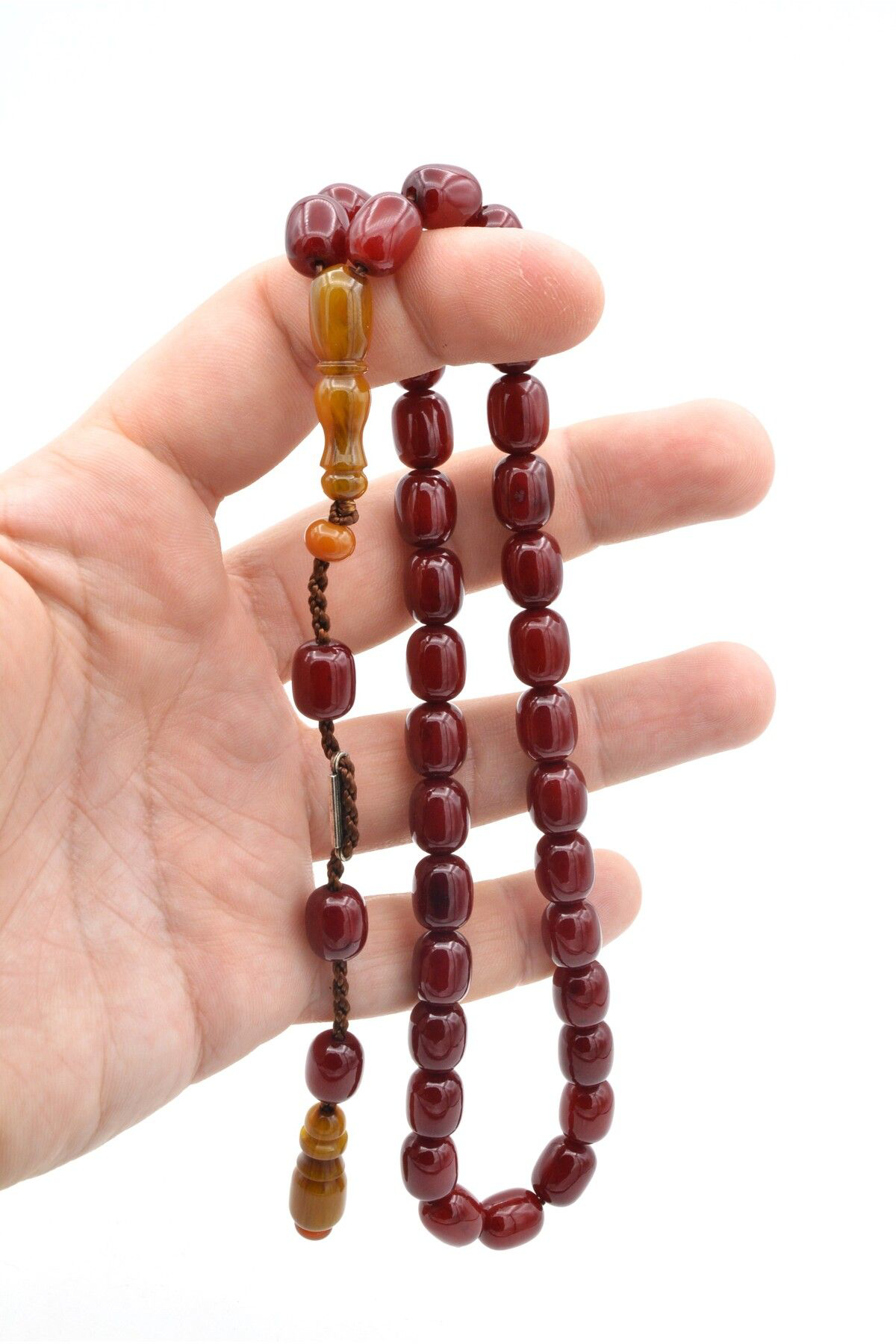 Şükrü Baba Imzalı Kapsül Kesim Bordo Sıkma Kehribar Tesbih 002 Şükrü Baba Imzalı Kapsül Kesim Bordo Sıkma Kehribar Tesbih 002