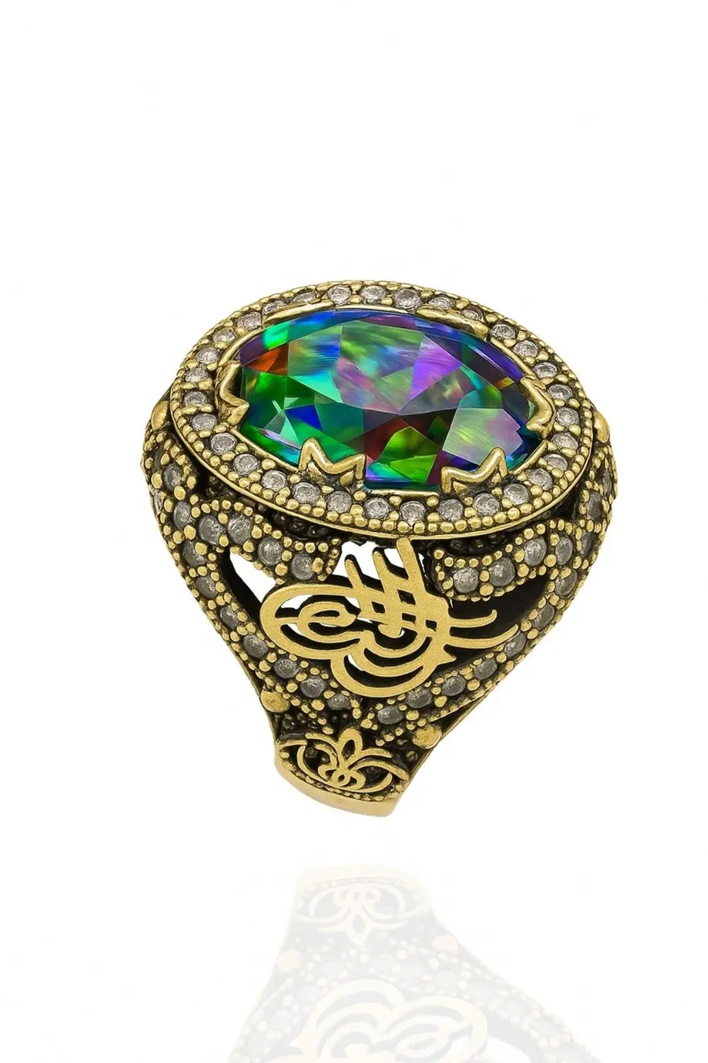 Sultani Serisi Mistik Topaz Taşlı Otantik 925 Ayar Gümüş Kadın Yü