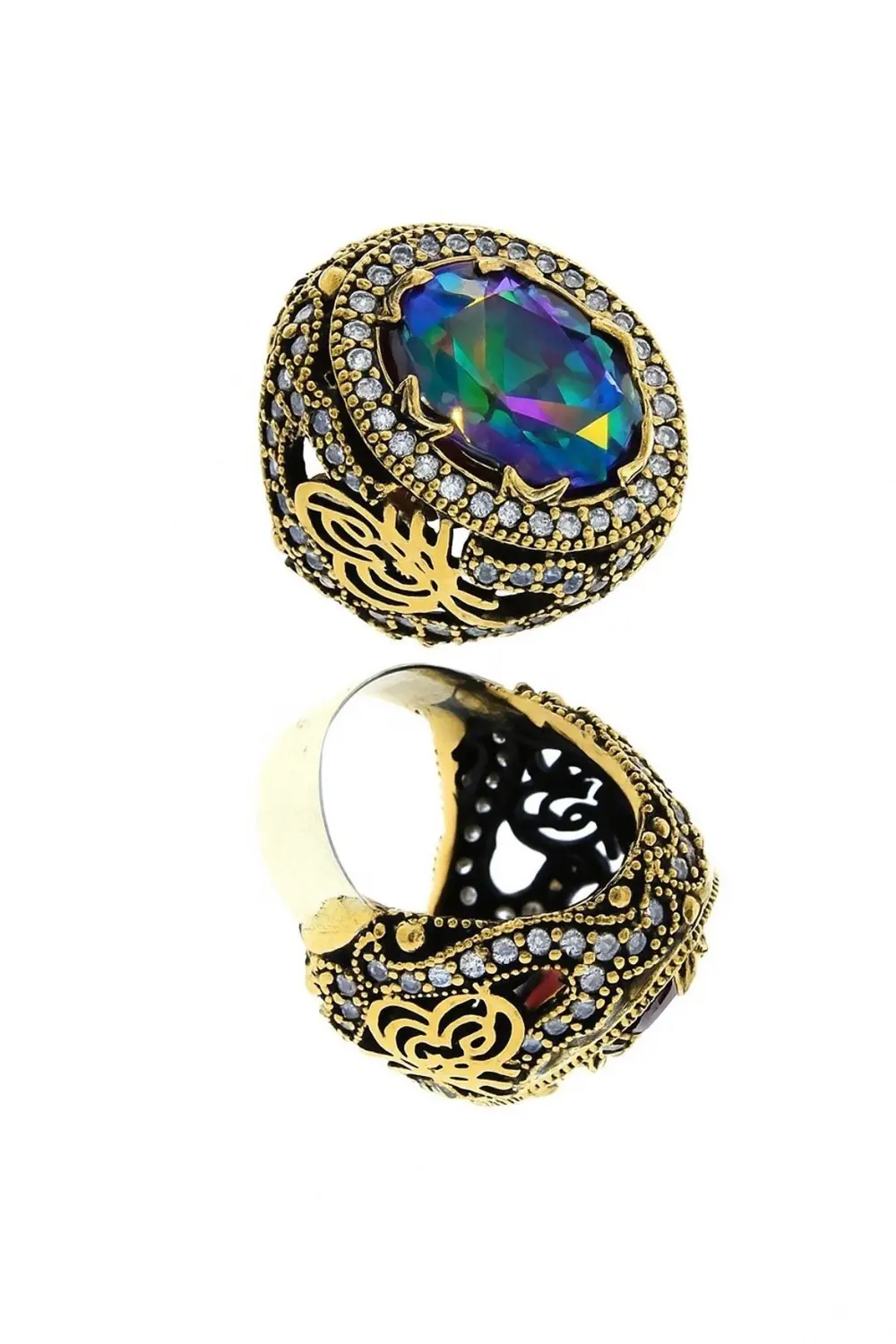 Sultani Serisi Mistik Topaz Taşlı Otantik 925 Ayar Gümüş Kadın Yü