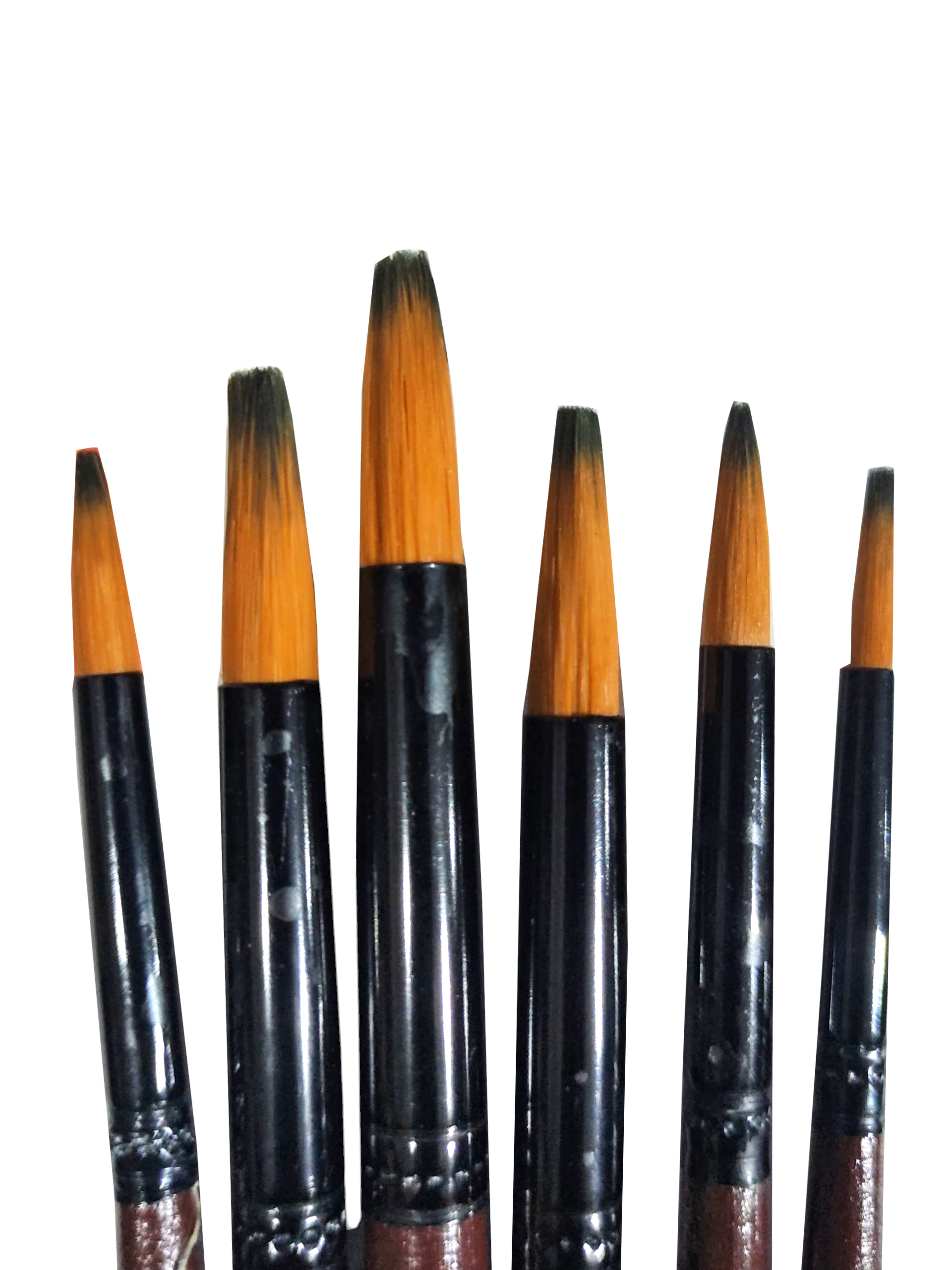 Sulu Boya Fırça Seti 6'lı Resim Fırçası Akrilik Boya Yuvarlak Siv