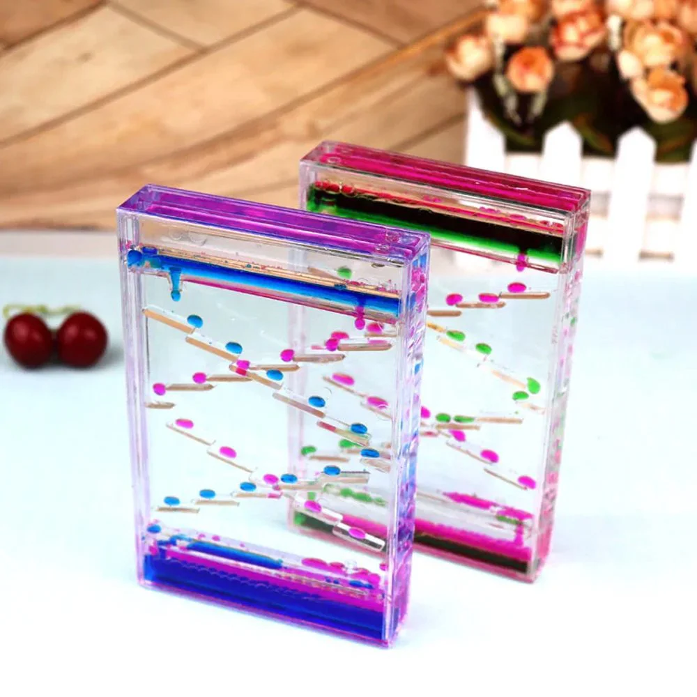 Sulu Sıvı Jel Kum Saati 14x9 cm Plastik Dekoratif Model