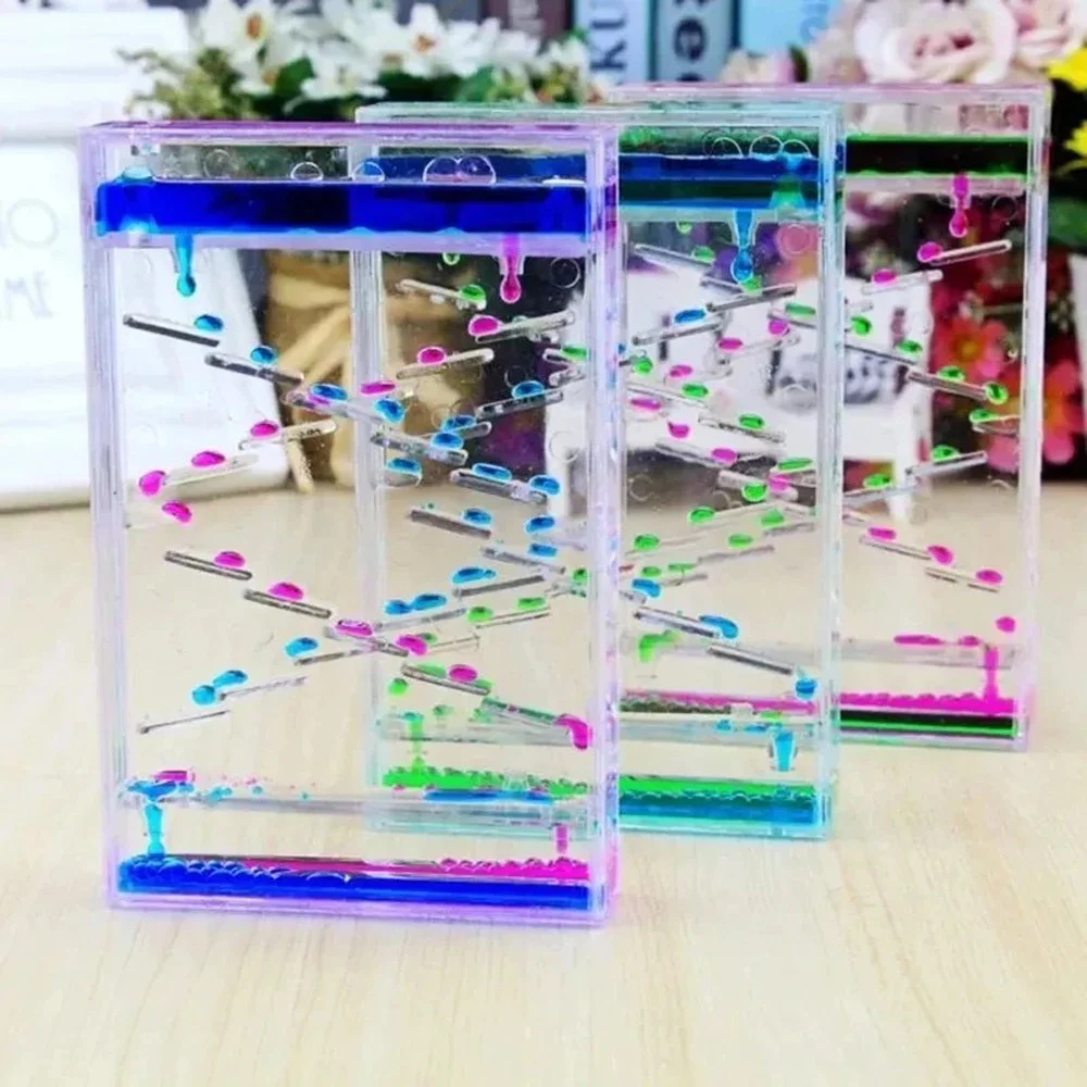 Sulu Sıvı Jel Kum Saati 14x9 cm Plastik Dekoratif Model