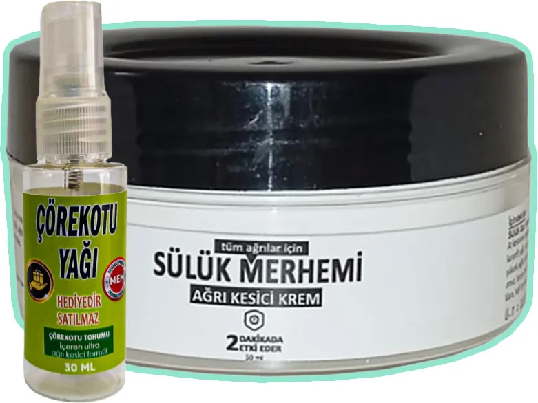 Sülük Merhemi 50 ml + Çörek Otu Yağı 30 ml | Doğal Eklem ve Kas Ağrıları İçin
