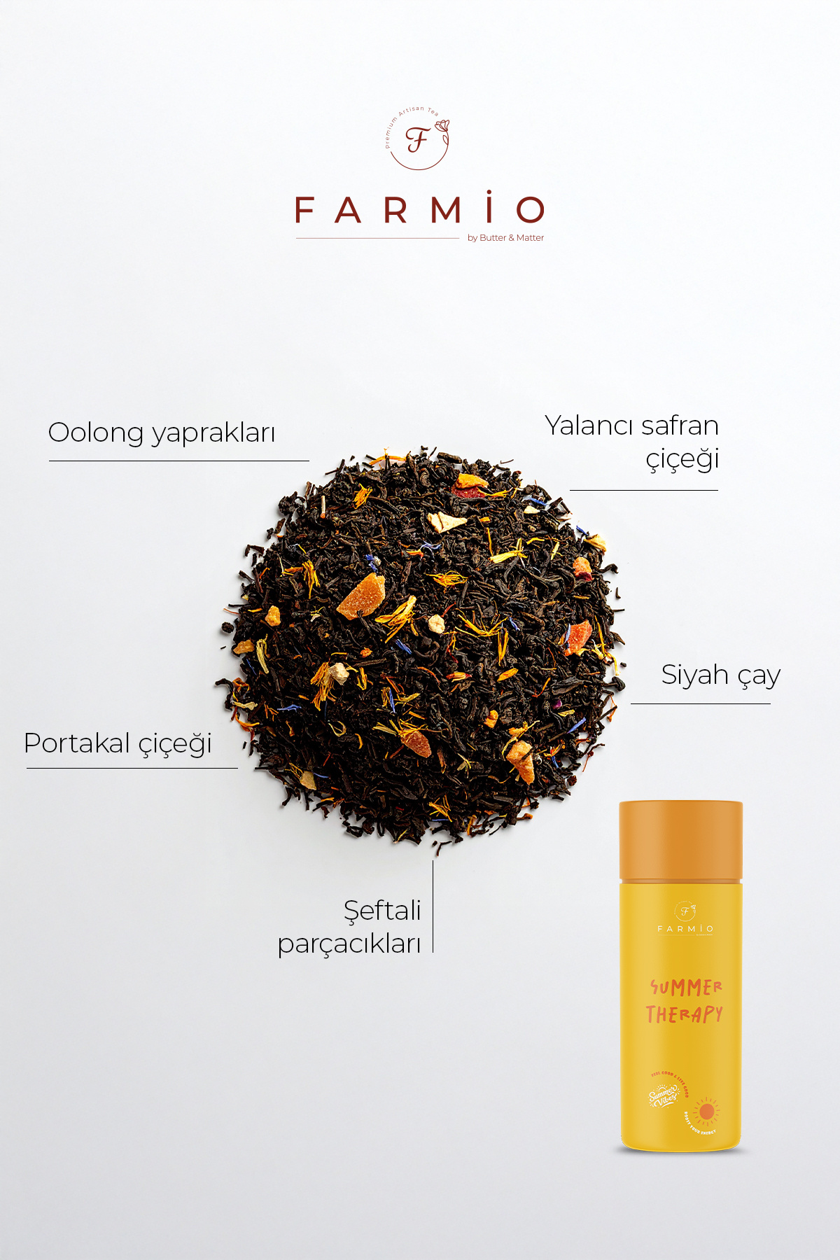 SUMMER THERAPY – Oolong Çayı – 12 poşet – Şeftali ve Kayısılı Ool