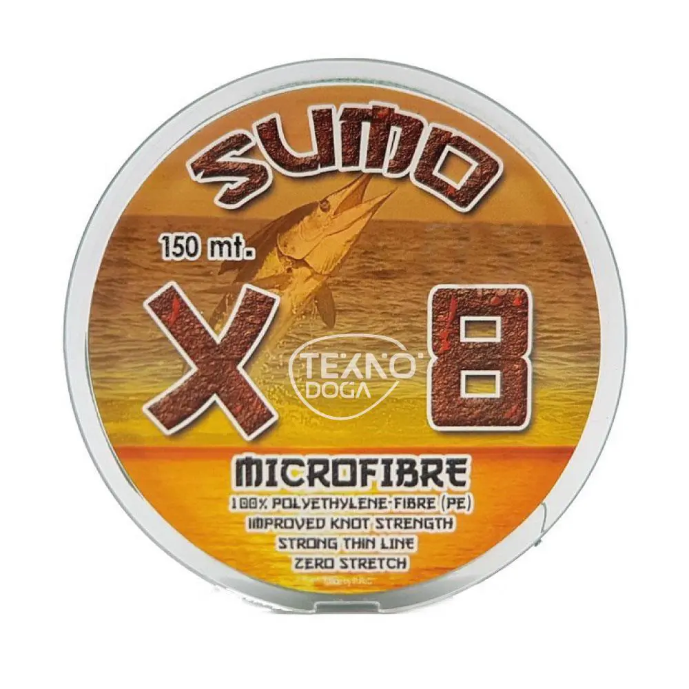 SUMO X8 150m 8 Kat Örgü İp Misina %100 PE Olta Misinası