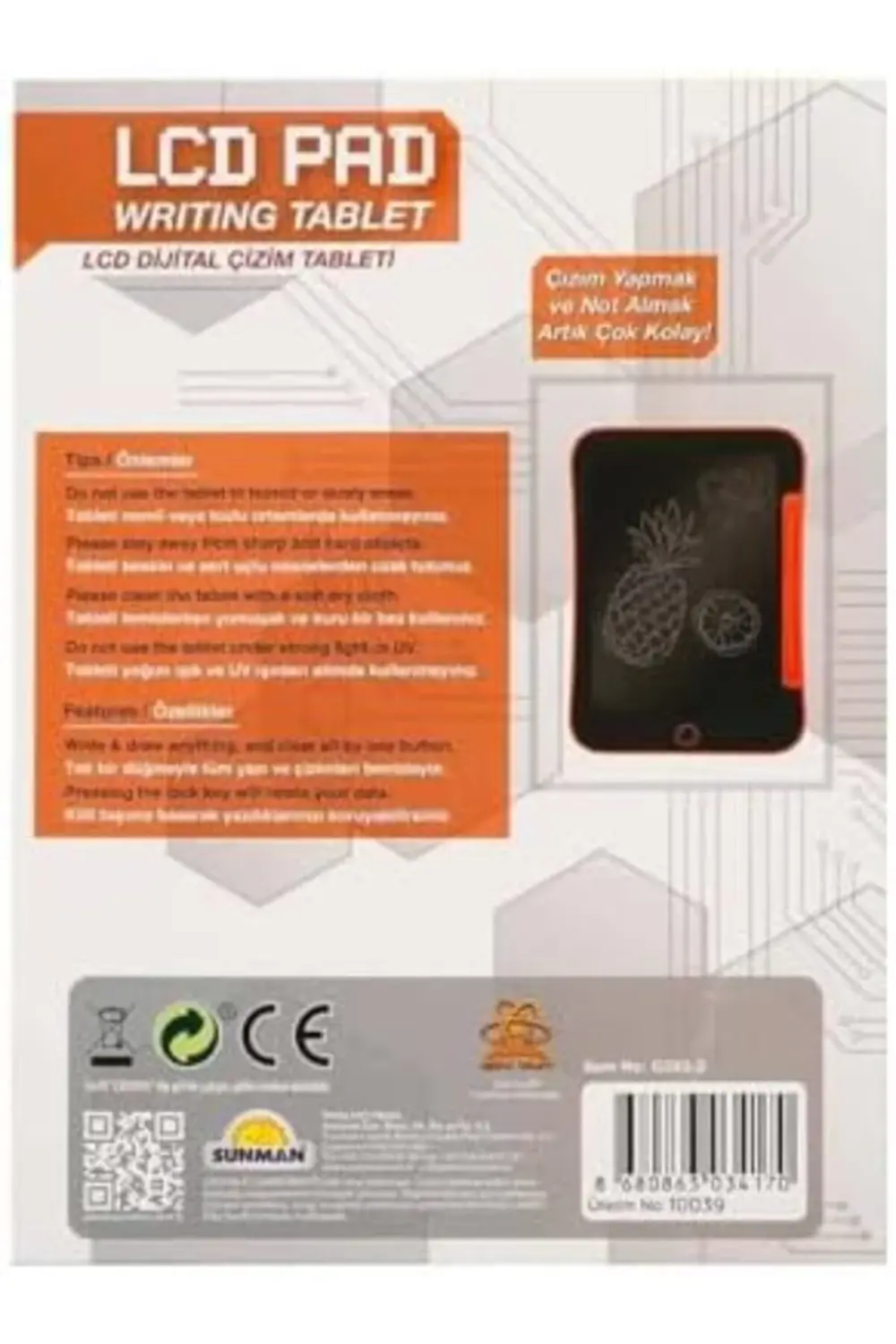 Sun Çizim Tableti Lcd 10,5 Inç Syh./Trnc. 1185222