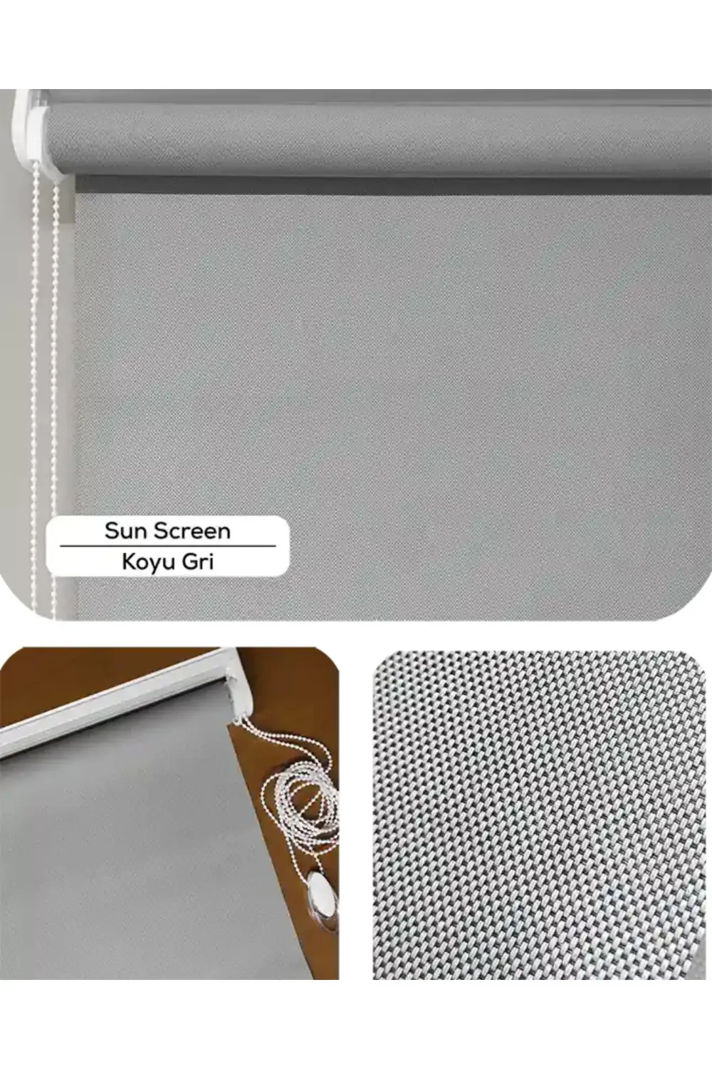 Sun Screen Estetik Lüks Stor Perde, Alüminyum Kasalı Yüksek Kalit
