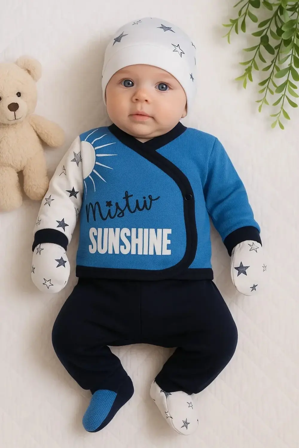 Sun Shine Desenli 5'li Erkek Hastane Çıkışı