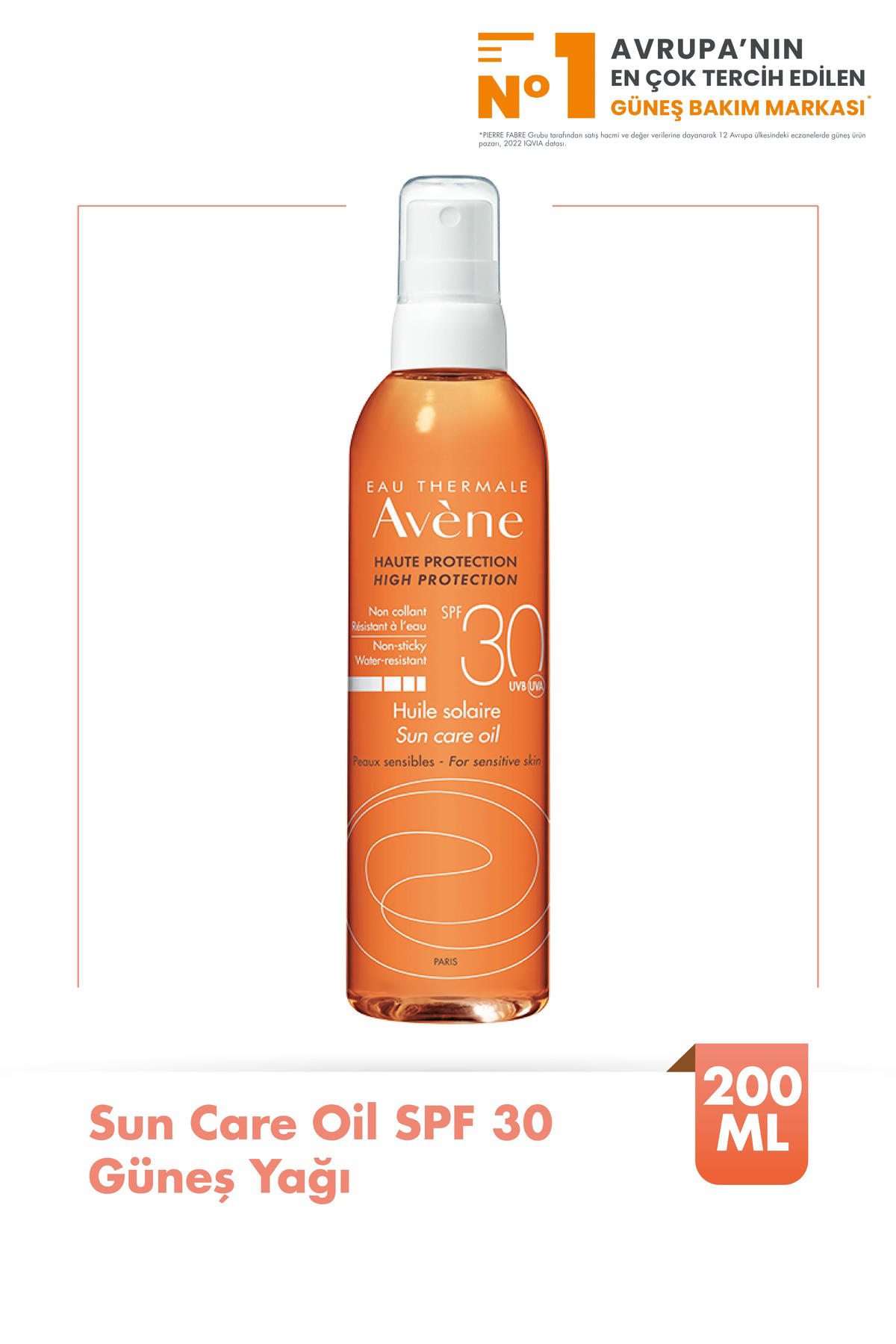 Avene Suncare Oil Spf30 Bronzlaştırıcı Etkili Güneş Yağı 200 Ml